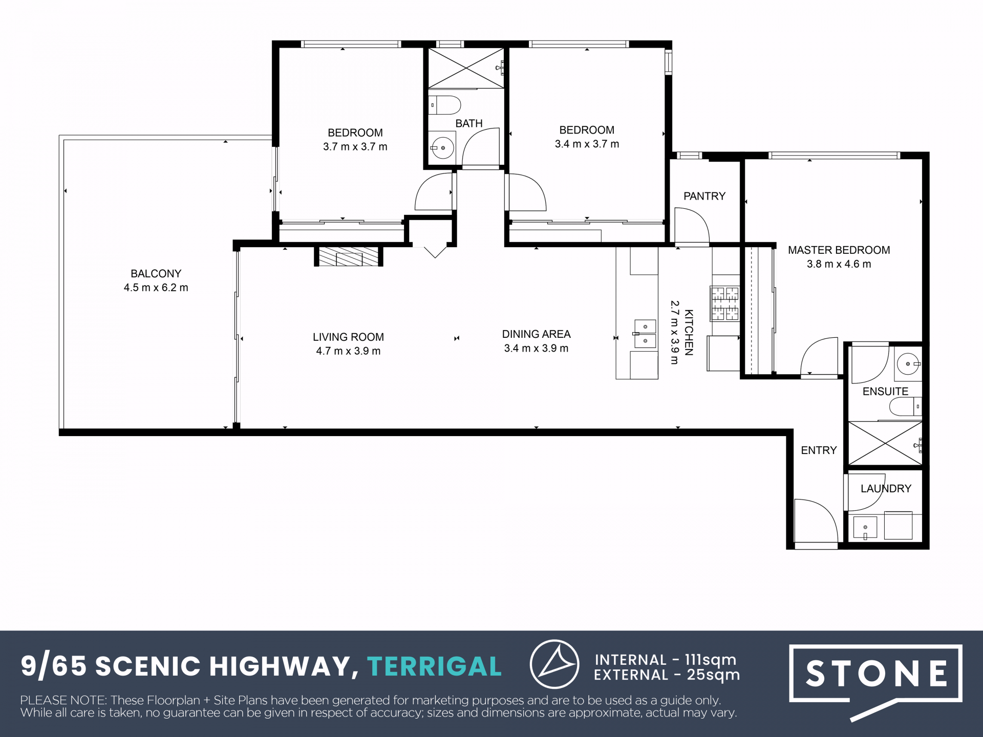 Single level apartment