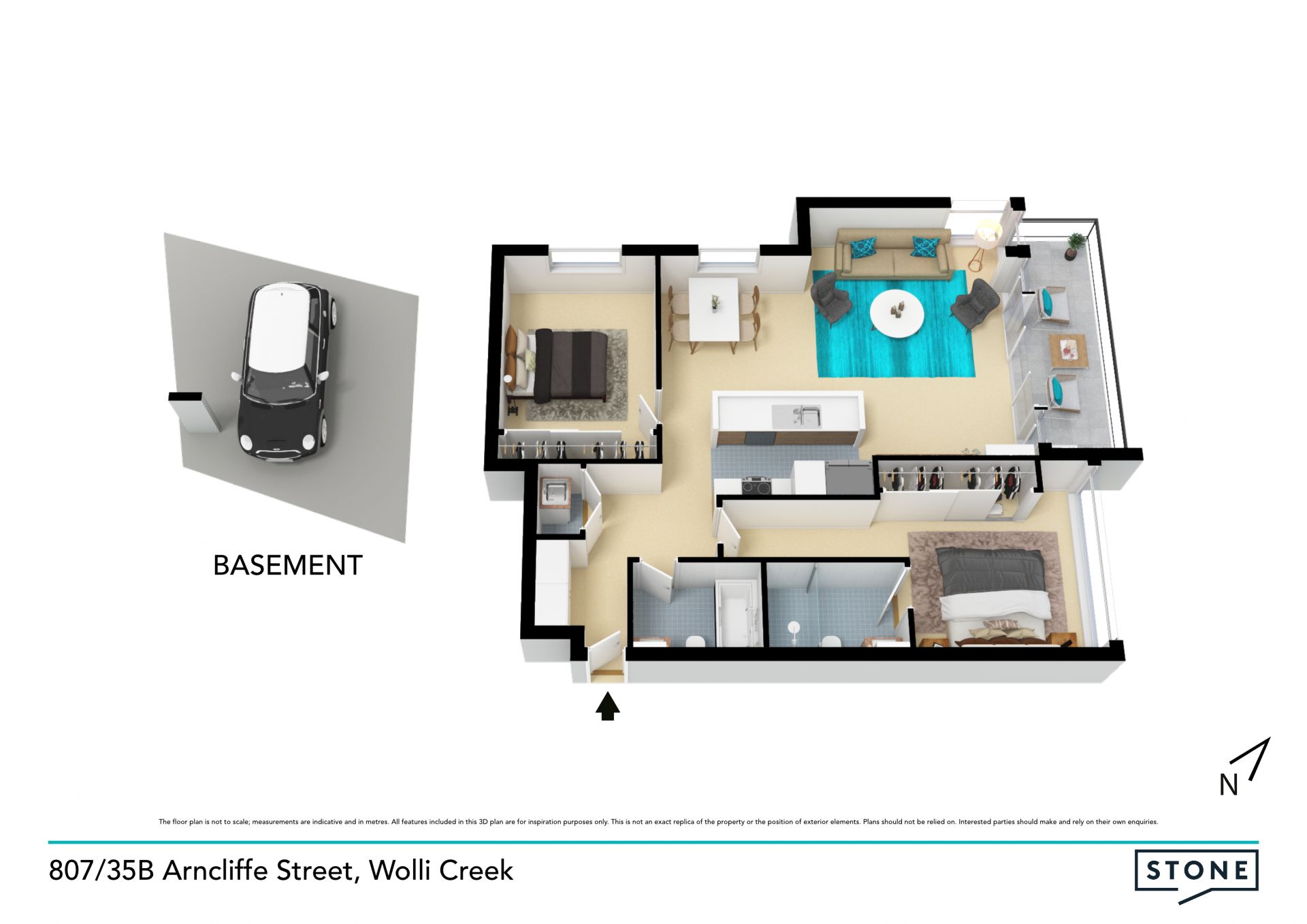 Modern sundrenched unit 15 minutes from the CBD