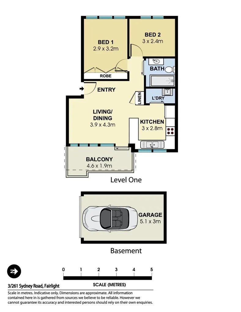 Renovated two-bedroom apartment in lifestyle location