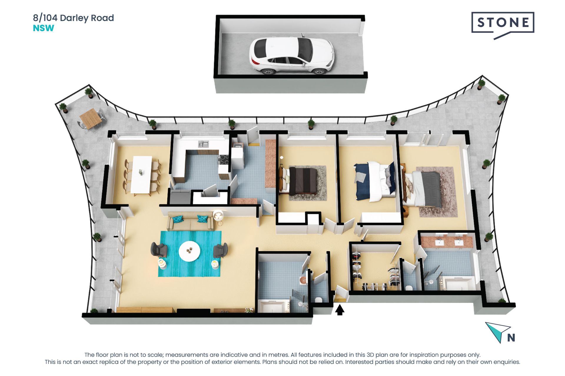 Expansive apartment with panoramic views