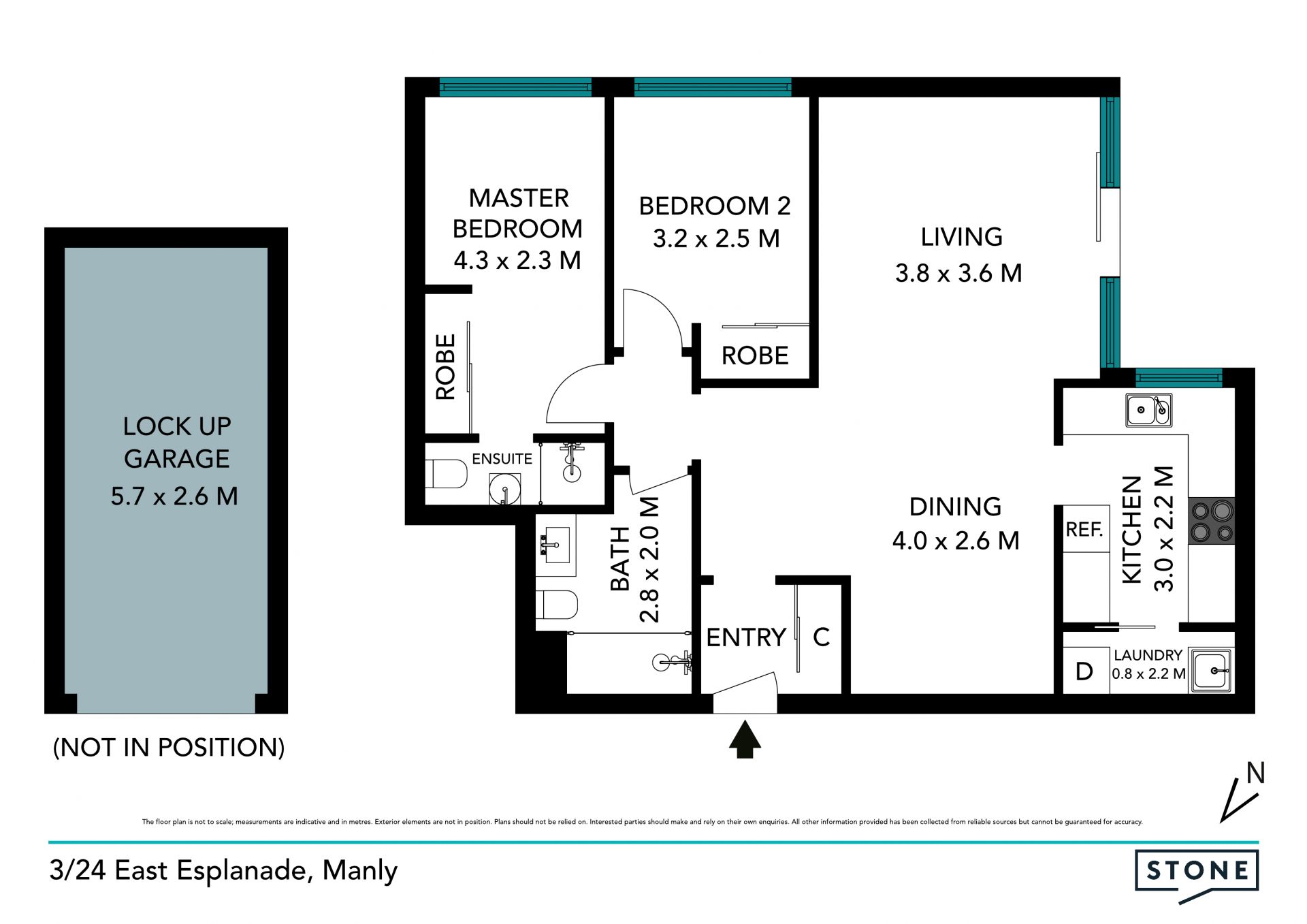 Harbourfront apartment with a view over Manly Cove