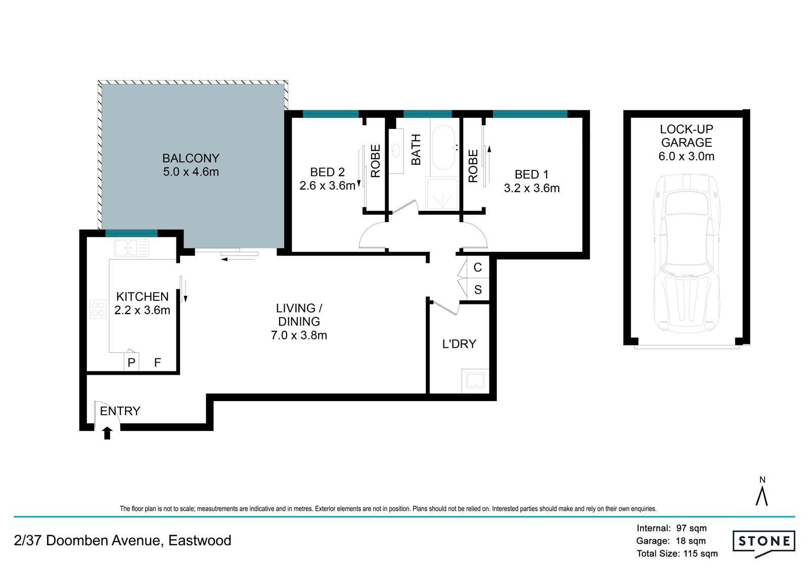 Spacious Full Brick unit in central location