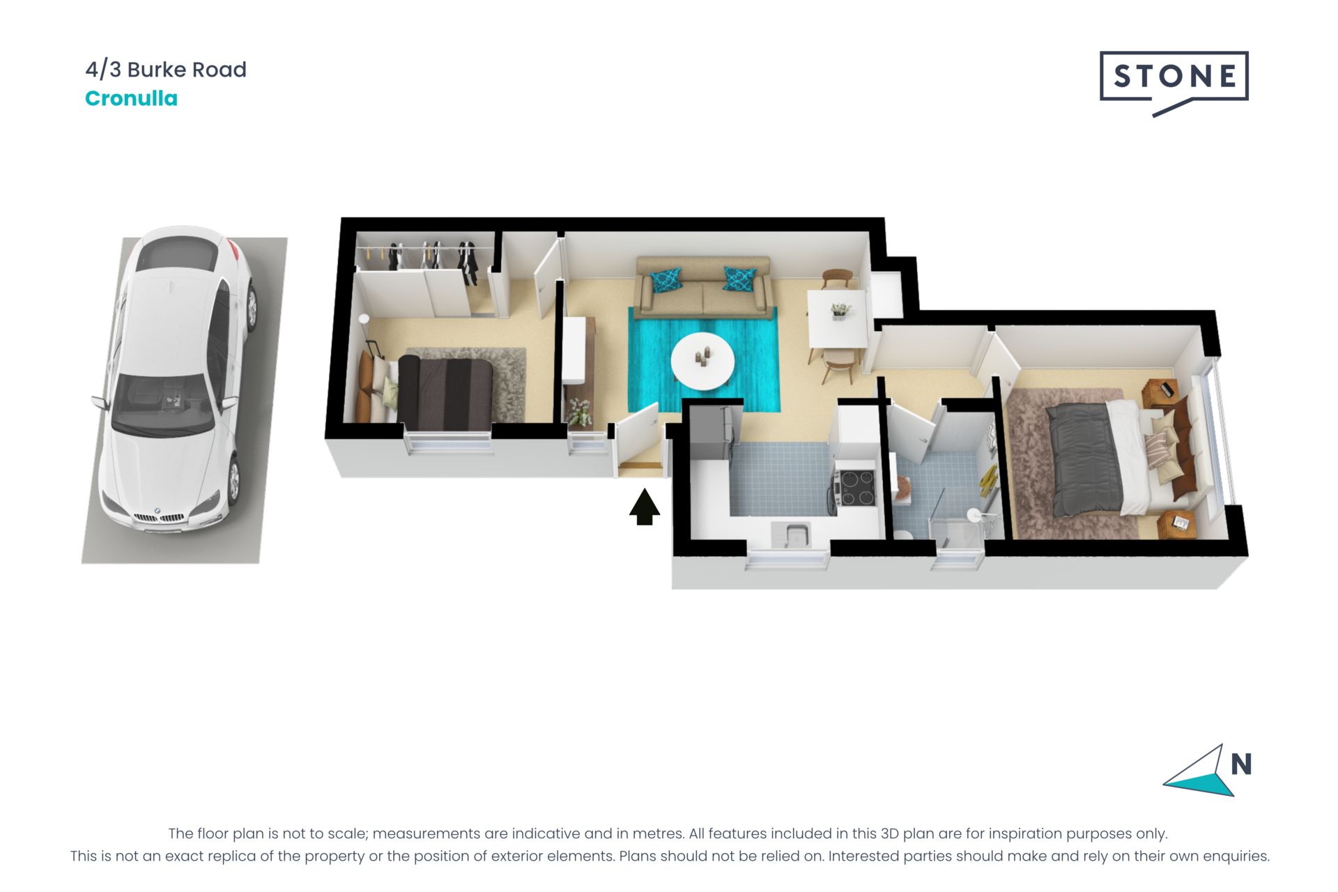 Renovated character apartment seconds from surf