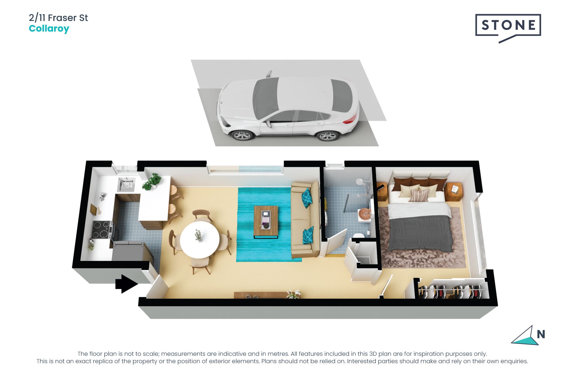 Stylishly renovated ground floor apartment