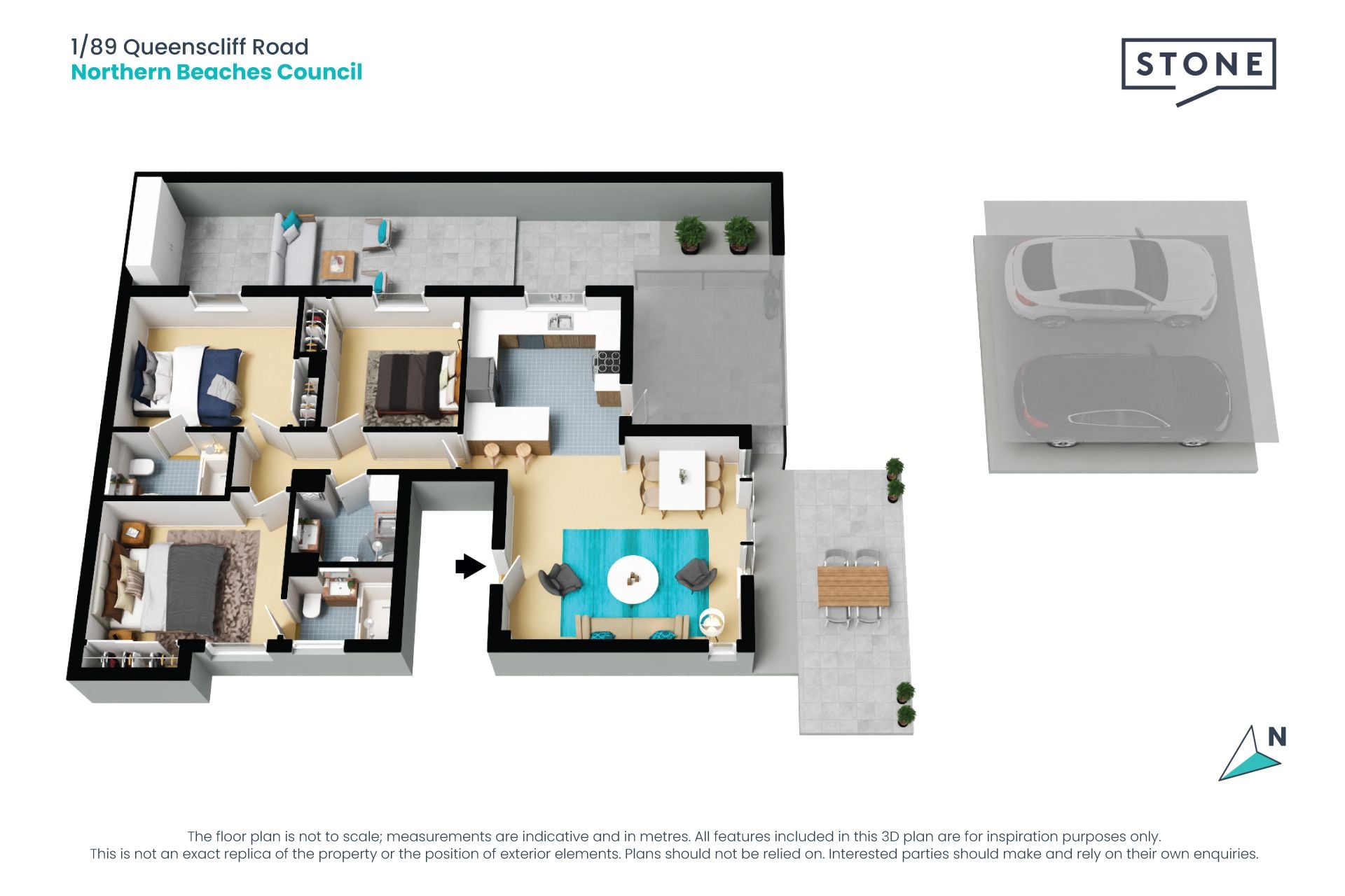 Over-sized apartment in premium beachside setting