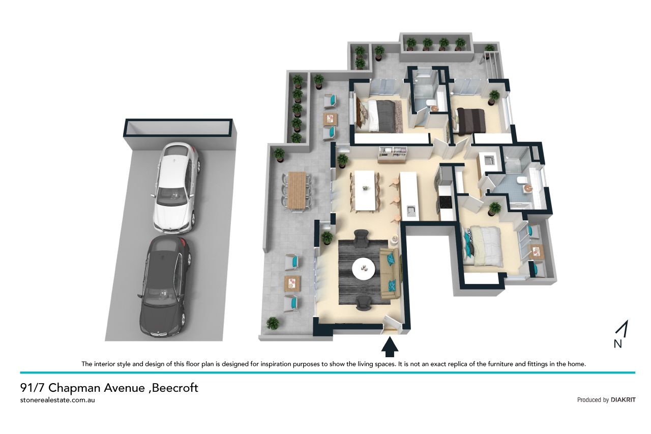 North facing penthouse apartment in the heart of Beecroft