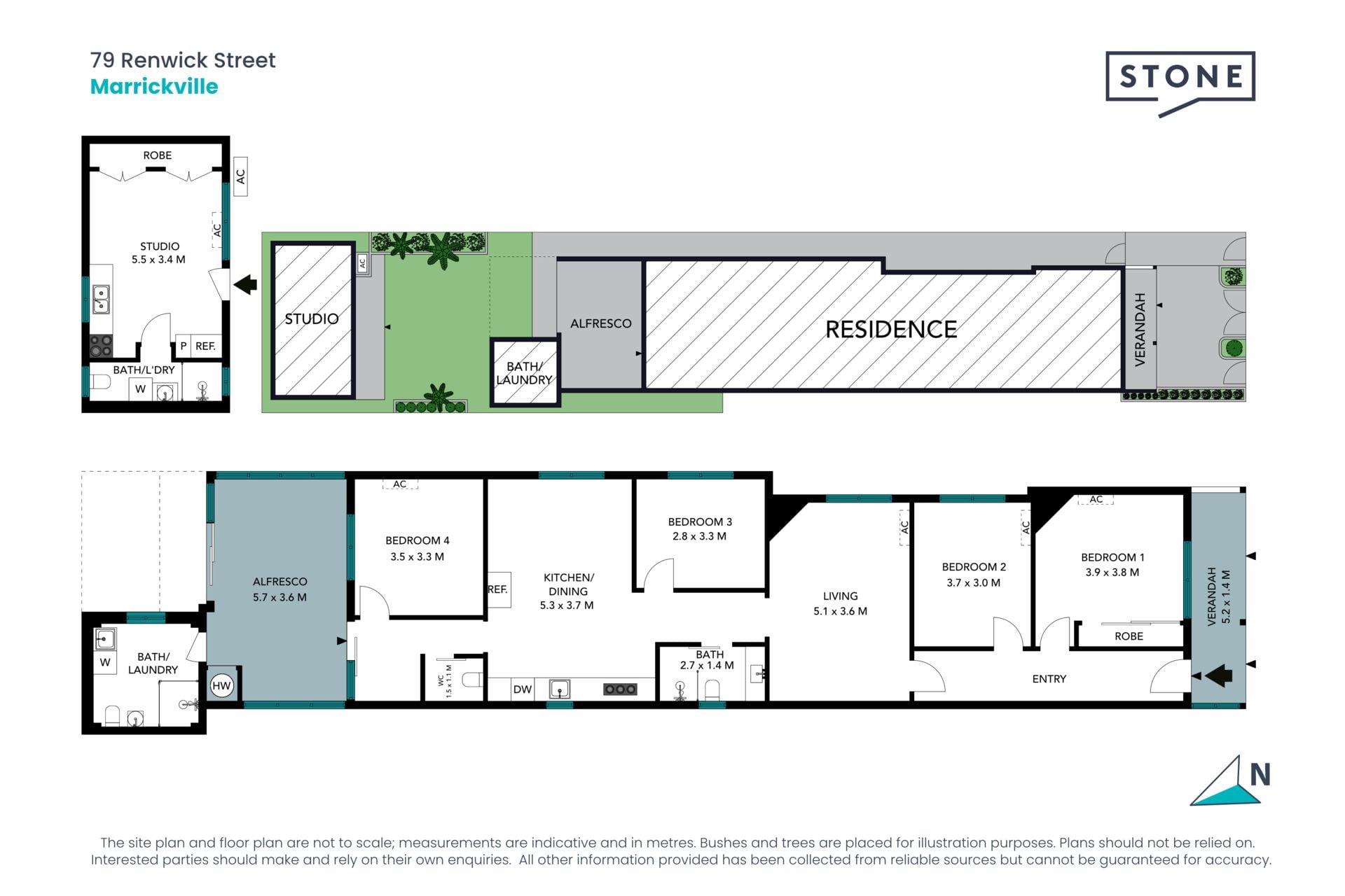 Updated freestanding home with self-contained studio
