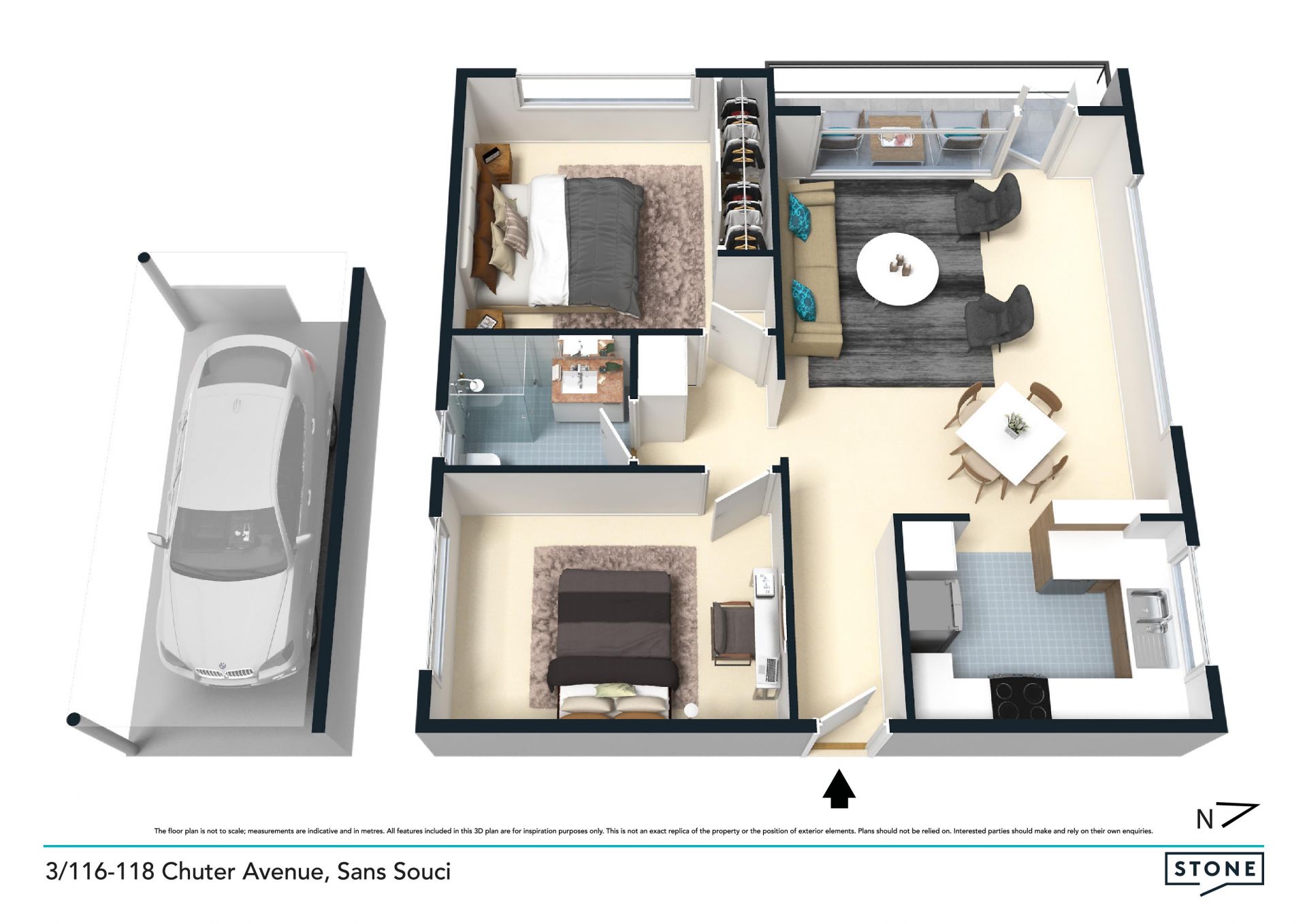 Quality beachside apartment with a fresh bright feel