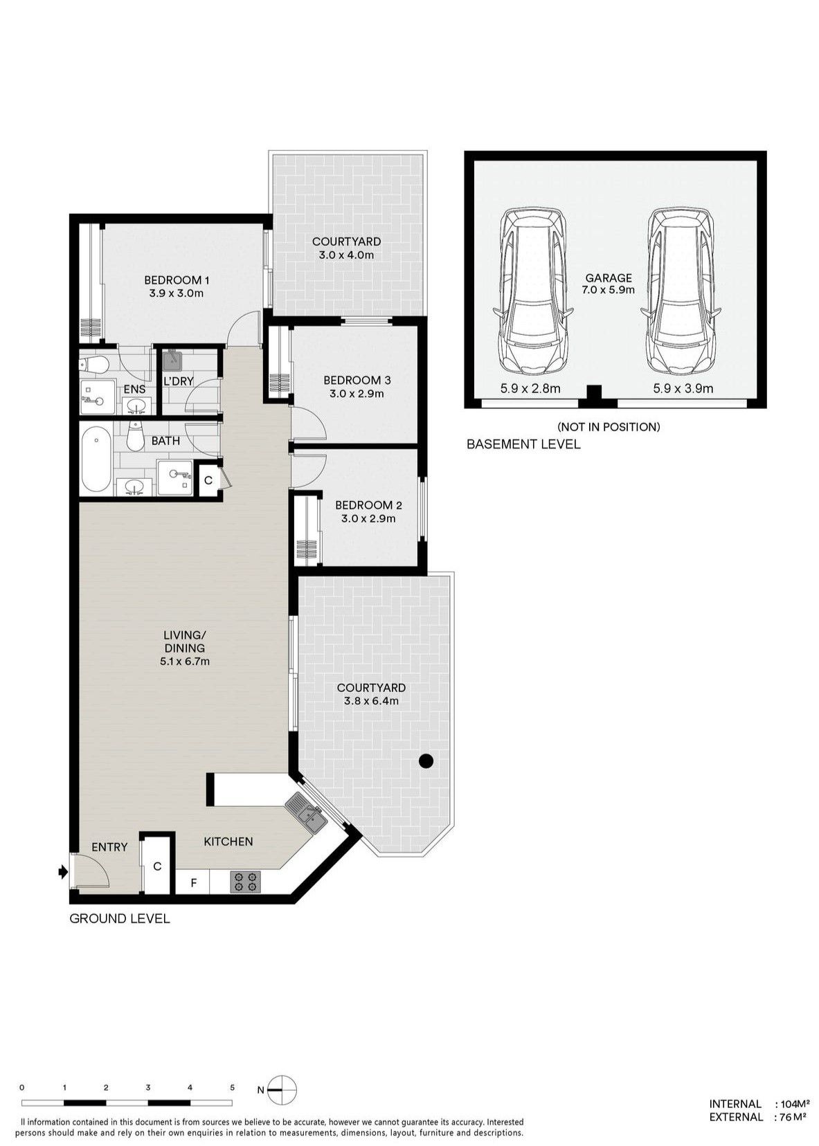 Renovated, three-bedrooms, two private courtyards - walk to station & shops!