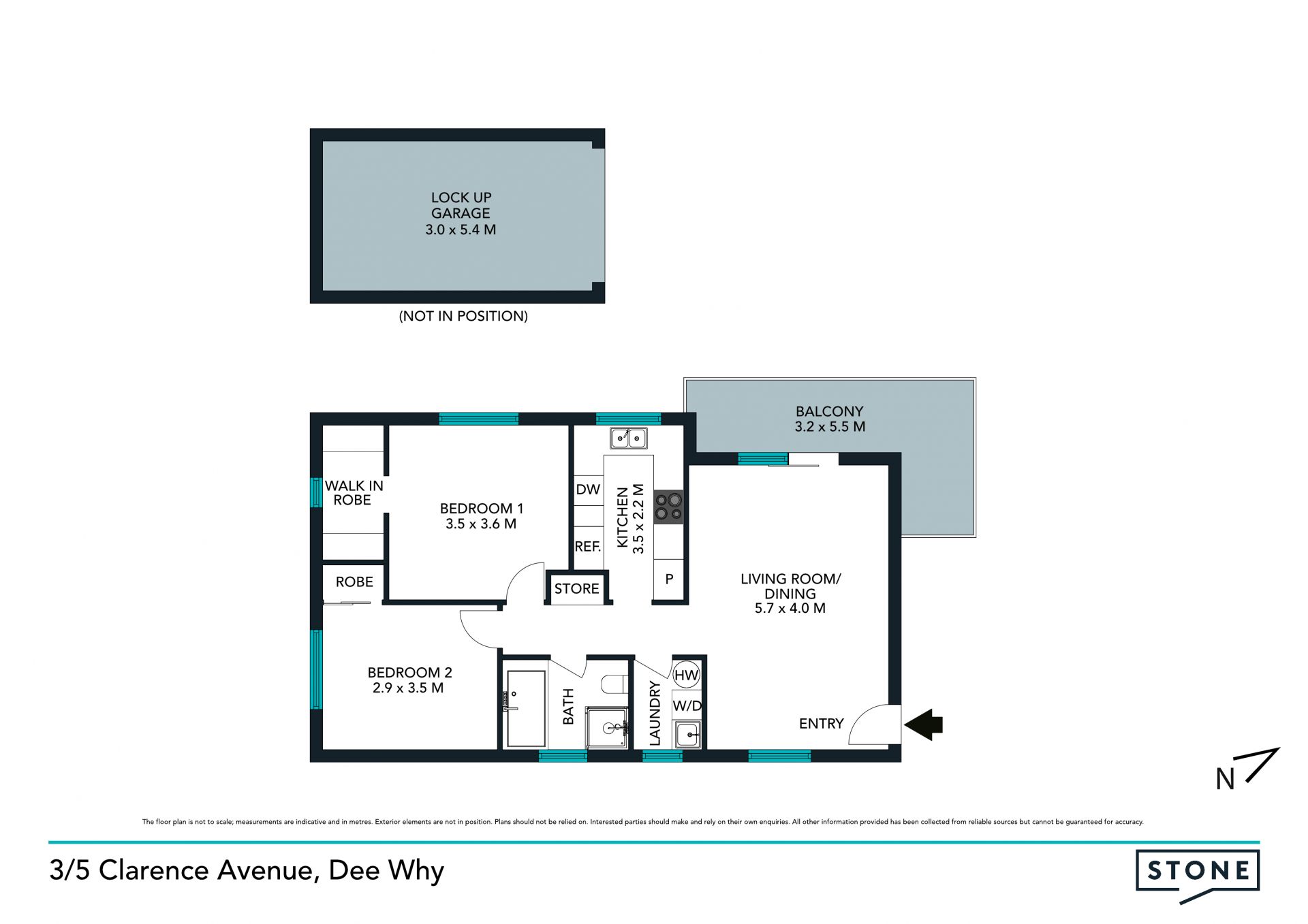 Immaculate two bedroom apartment in convenient locale
