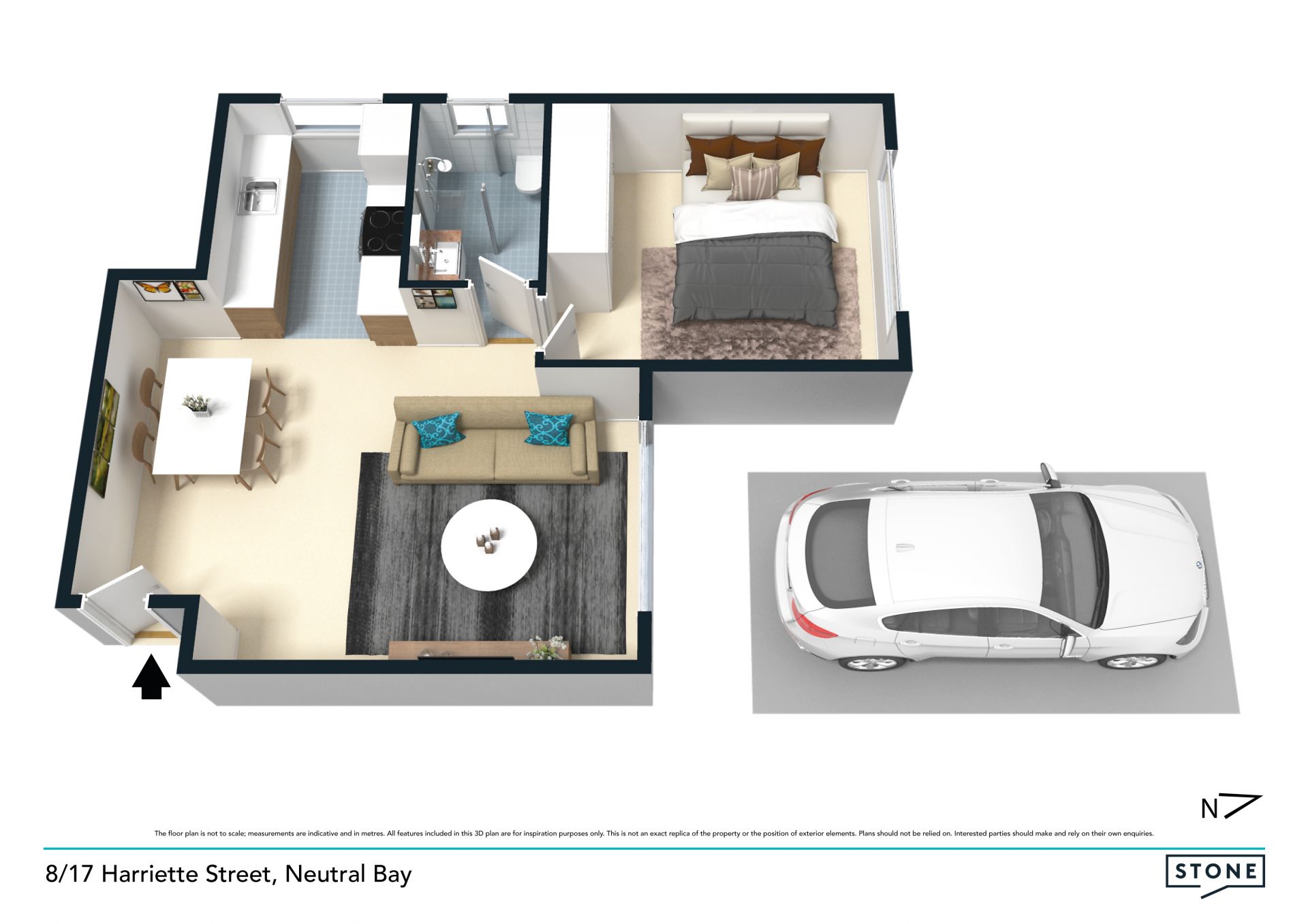 Impeccably renovated apartment in tranquil location