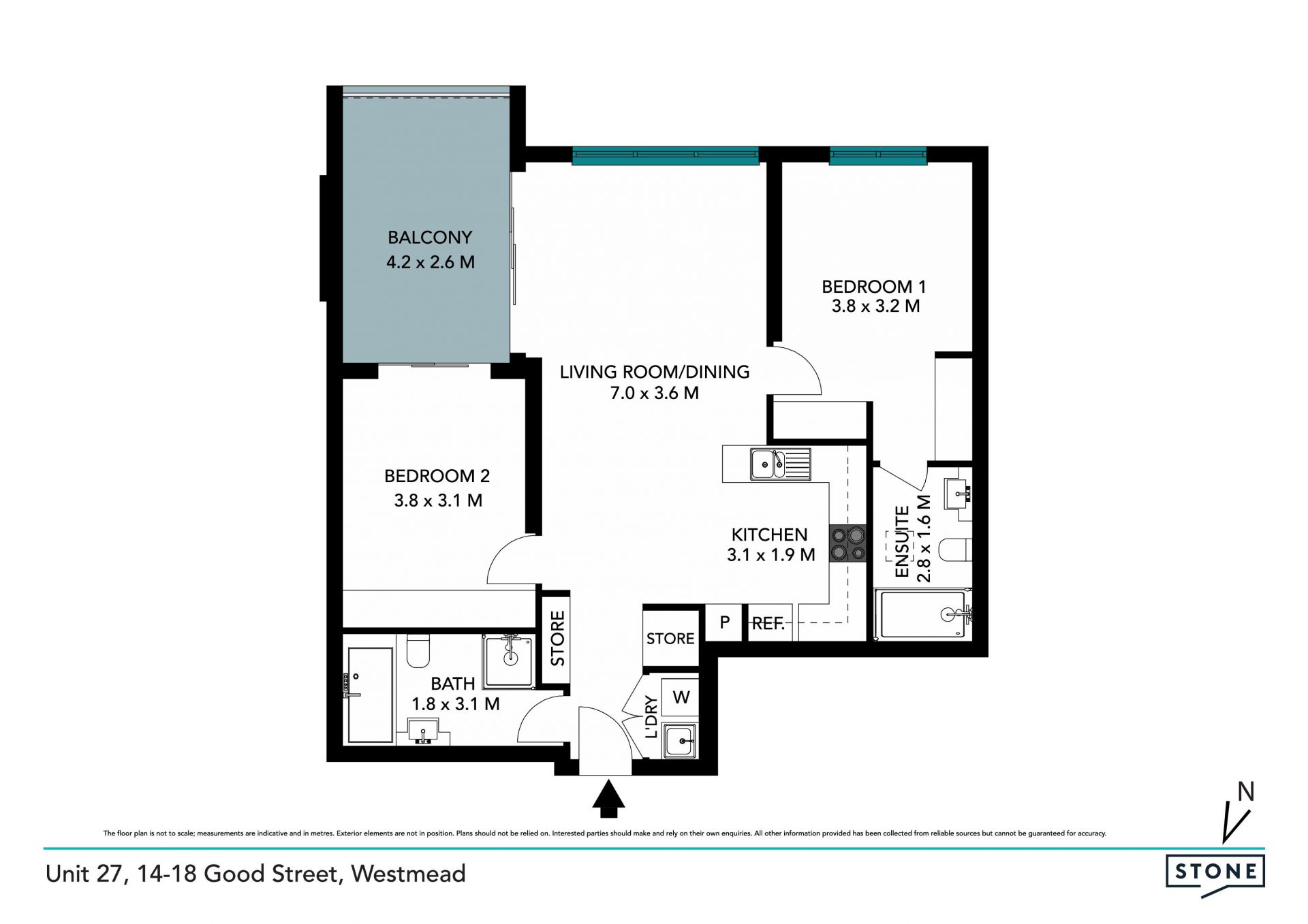 Brand new, third-floor apartment