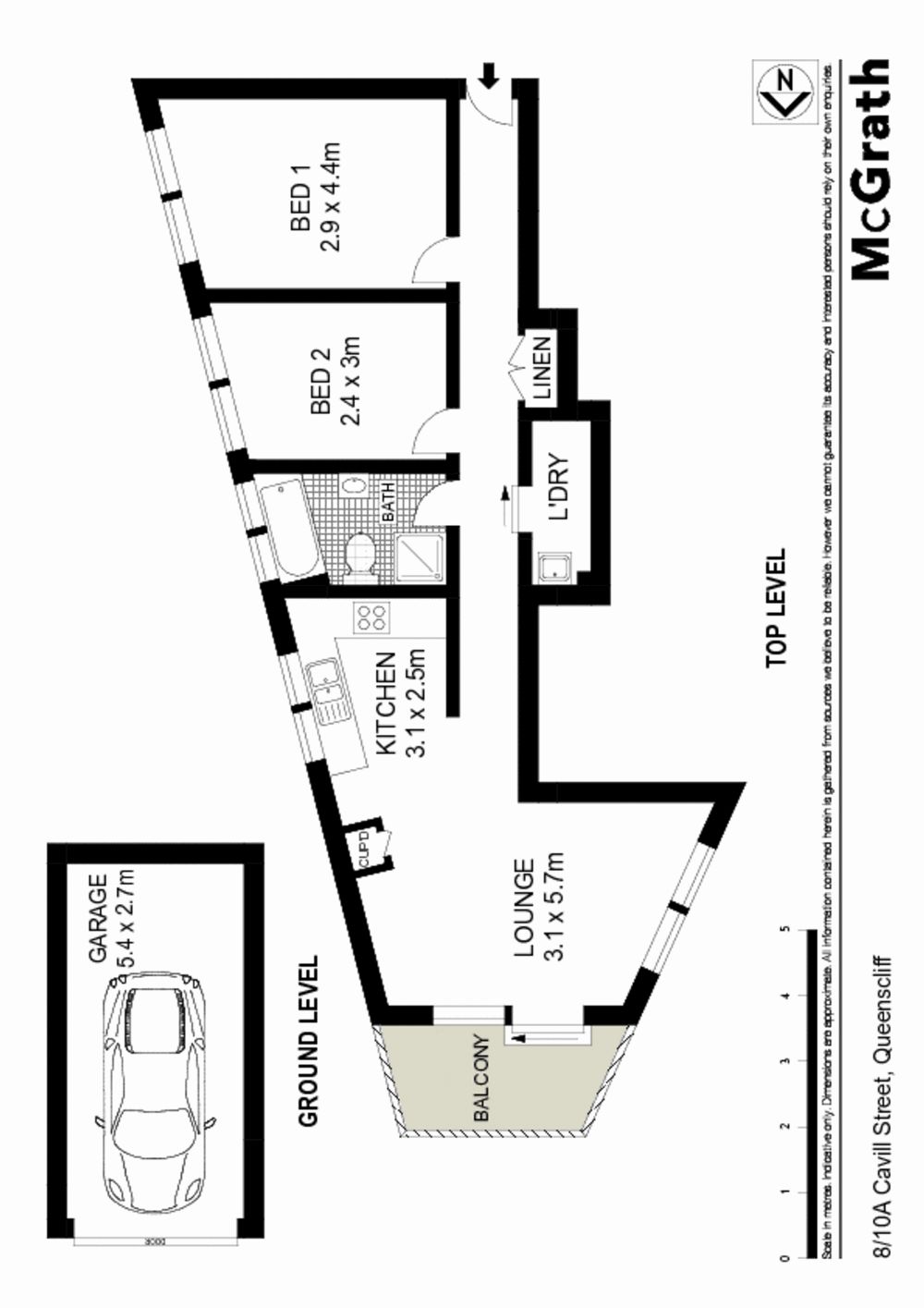 Top floor apartment minutes from the beach