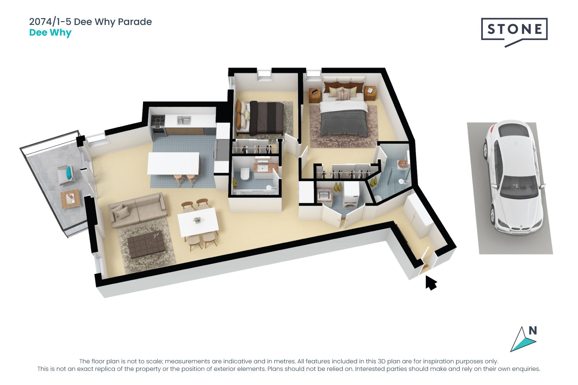 Designer apartment in lifestyle location