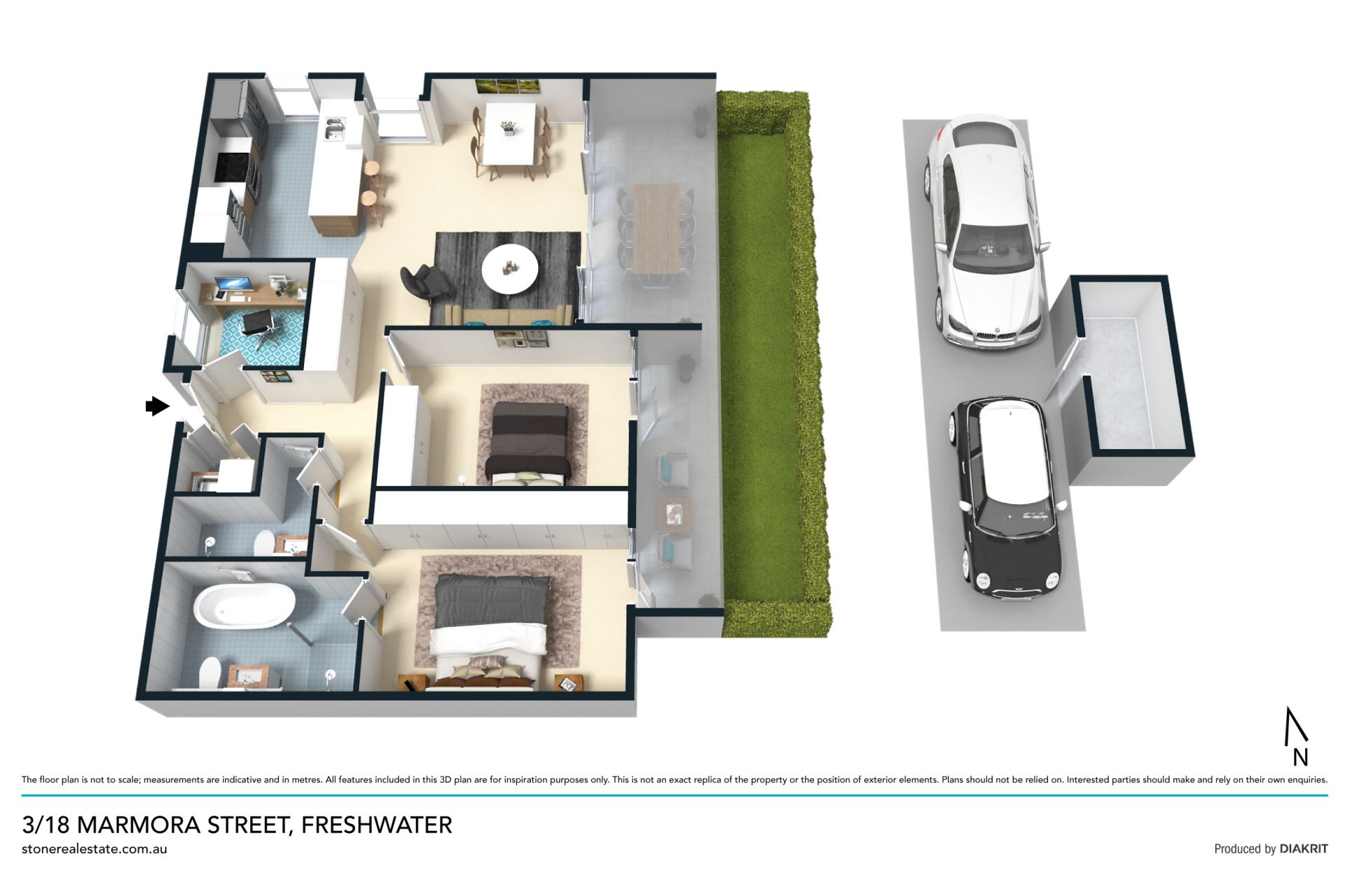 Executive garden apartment in exclusive 