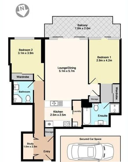 Luxury two-bedroom apartment