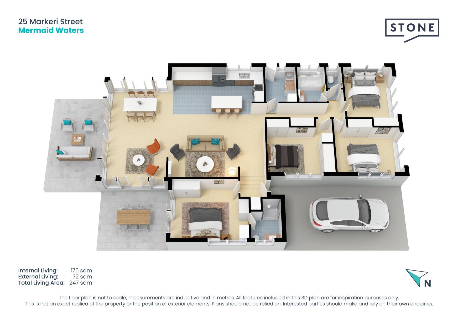 Medium density zoned 550m to beach