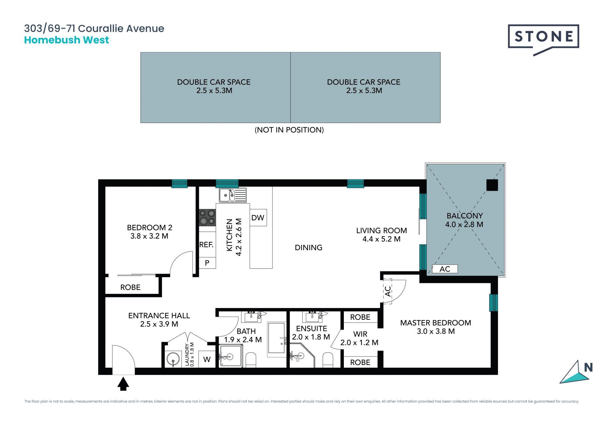 Open plan, ultra modern and sundrenched in a impeccably kept boutique block
