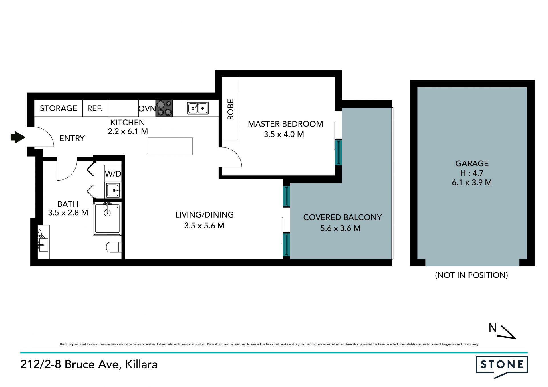 Designer apartment in premier walk-rail location