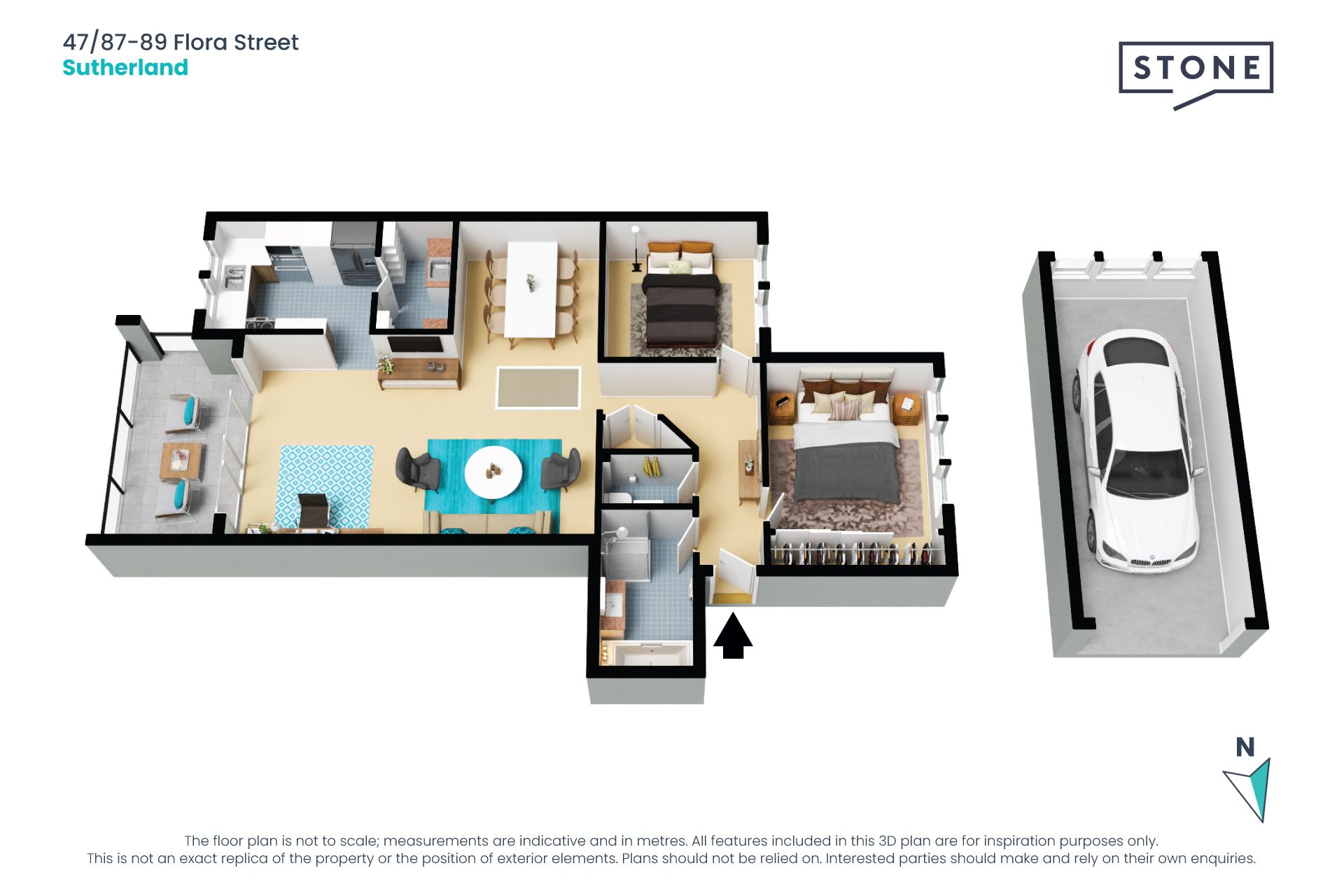 Secure top floor apartment in convenient location