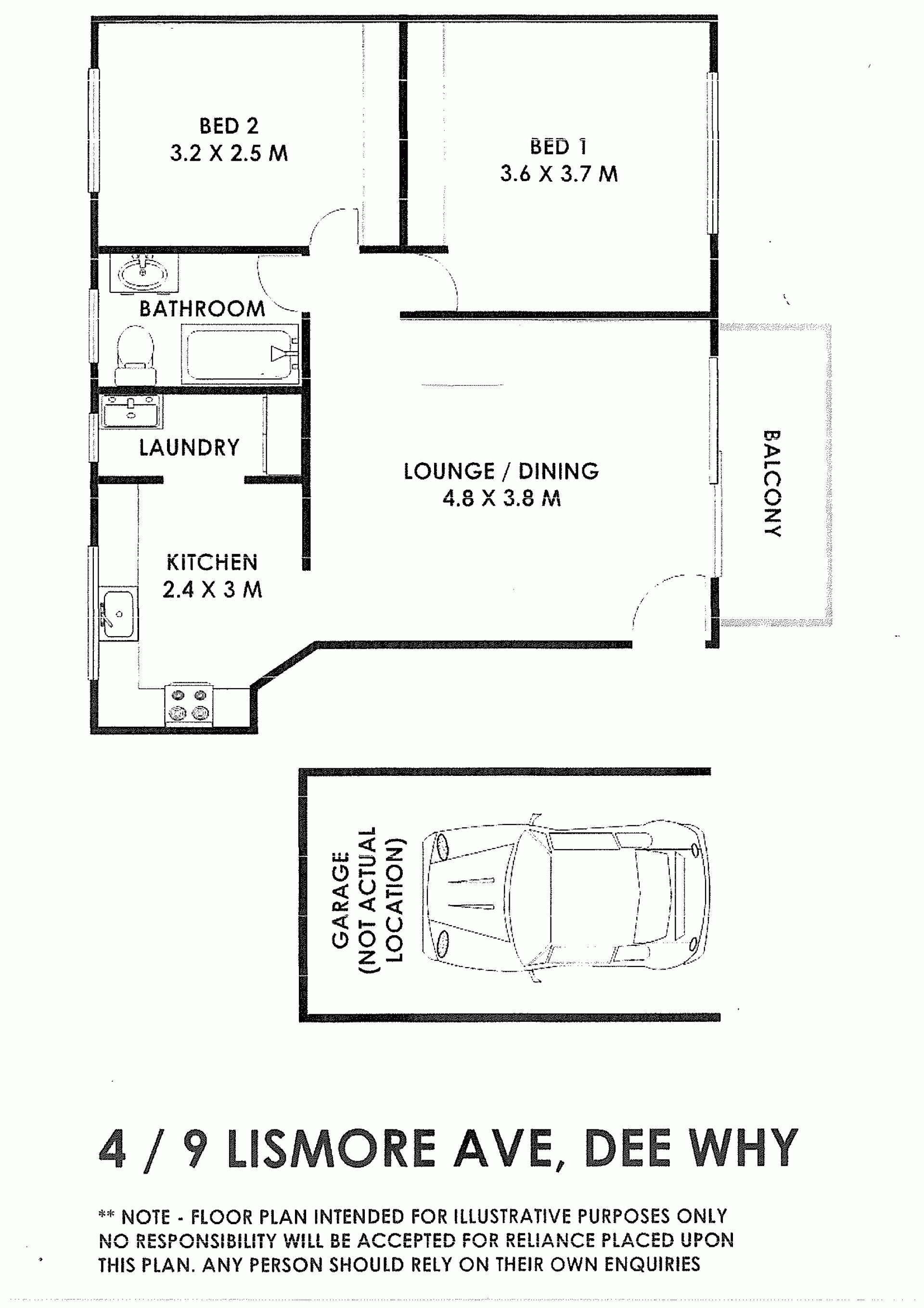 Light filled two bedroom apartment in convenient location