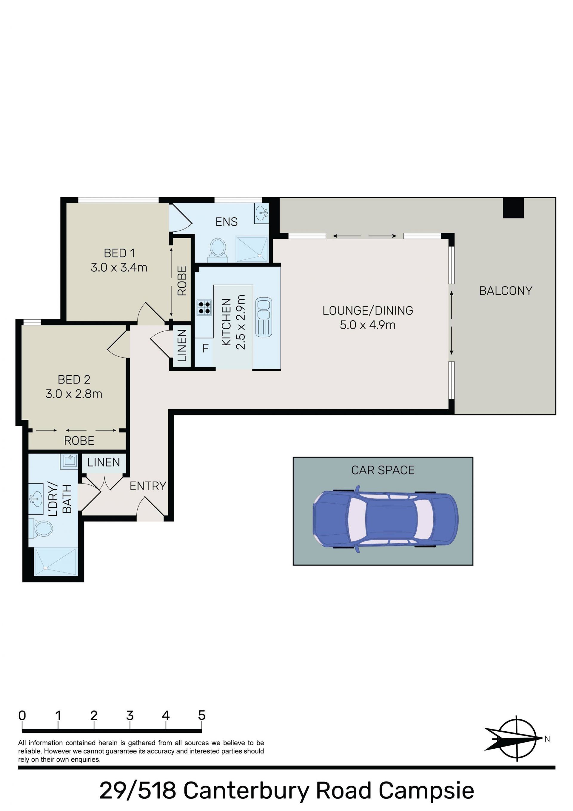 Generous North Facing Modern Apartment