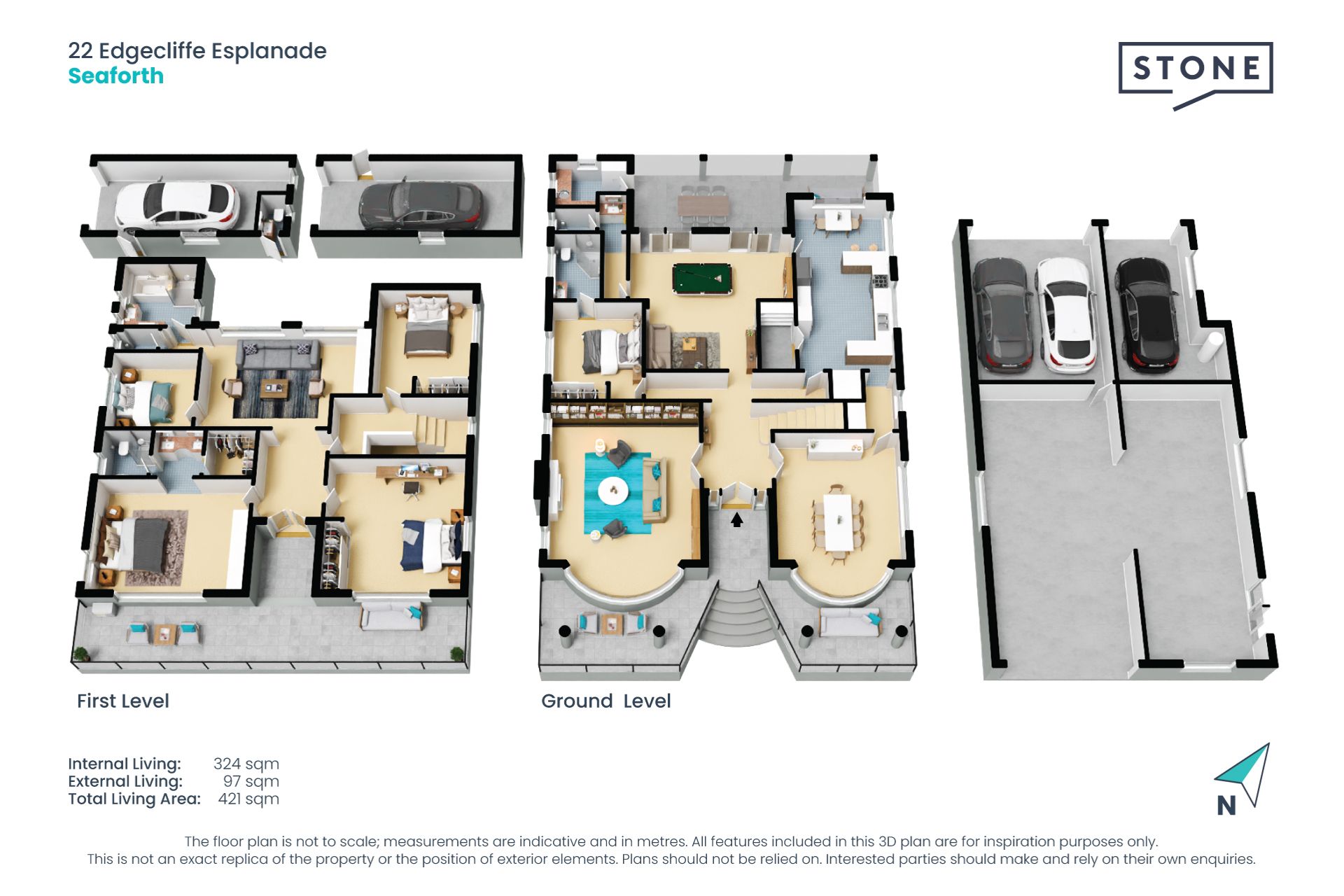 Grand Estate on Level 1821sqm Block with North Rear and Uninterrupted Water Views