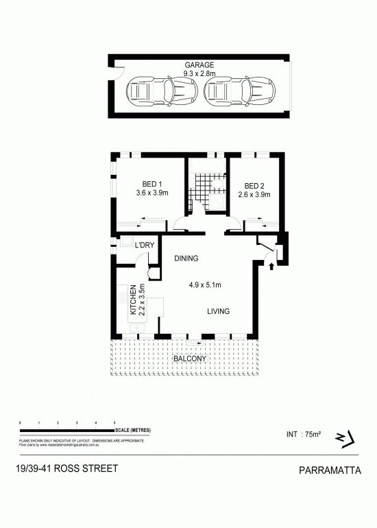 Top floor full tiled two bedroom unit