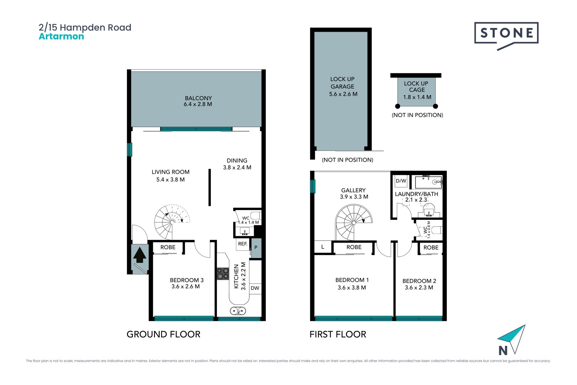 North facing dual level apartment