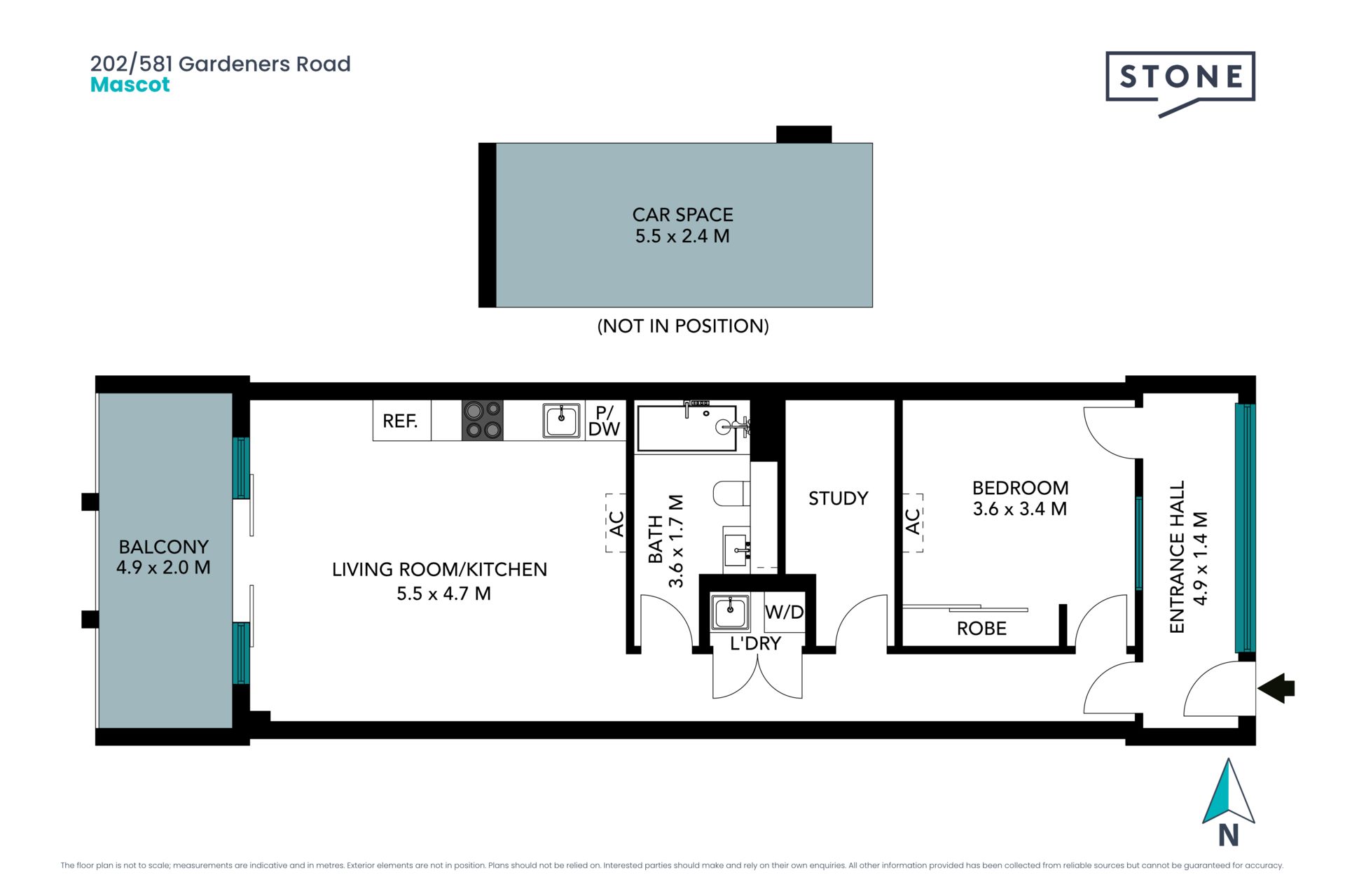 Modern & Spacious 1 Bedroom Apt in Prime Mascot Location !