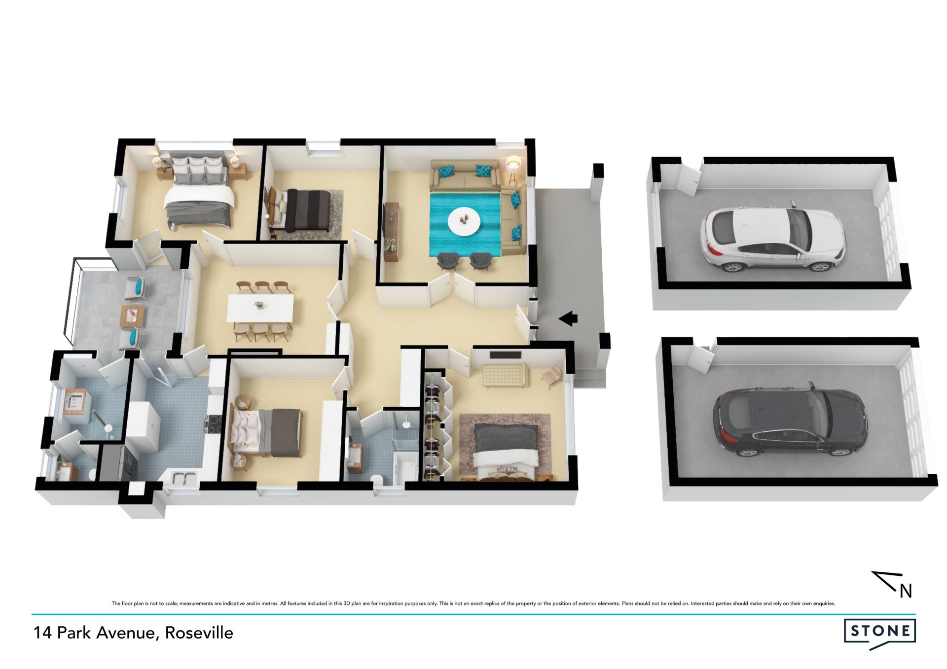 Non-conservation classic with level north to rear land