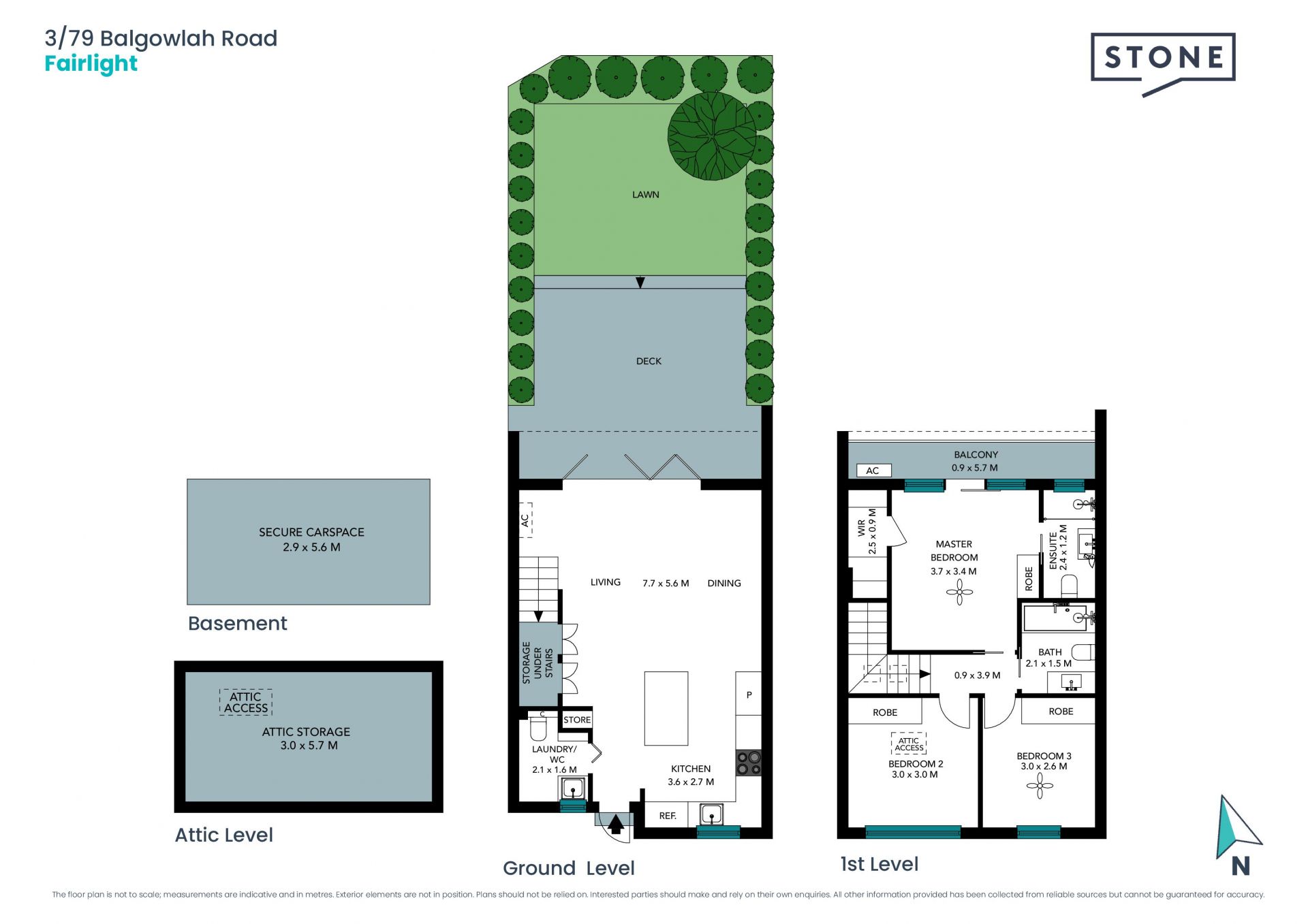 Sun-drenched north facing townhouse, level walk to the beach