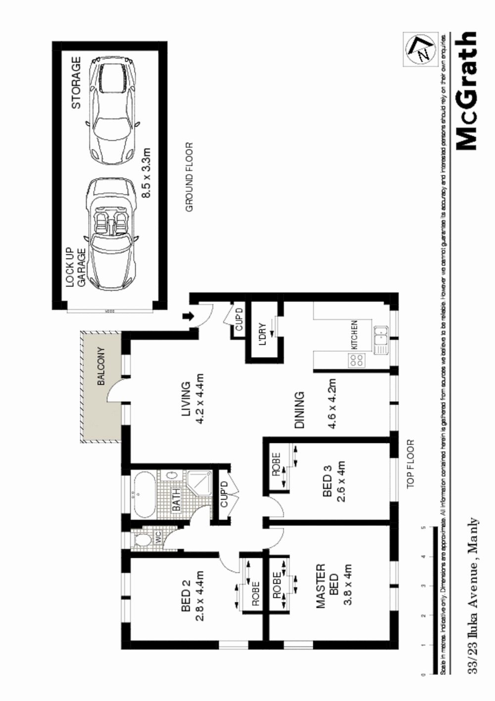Large three bedroom steps from the beach