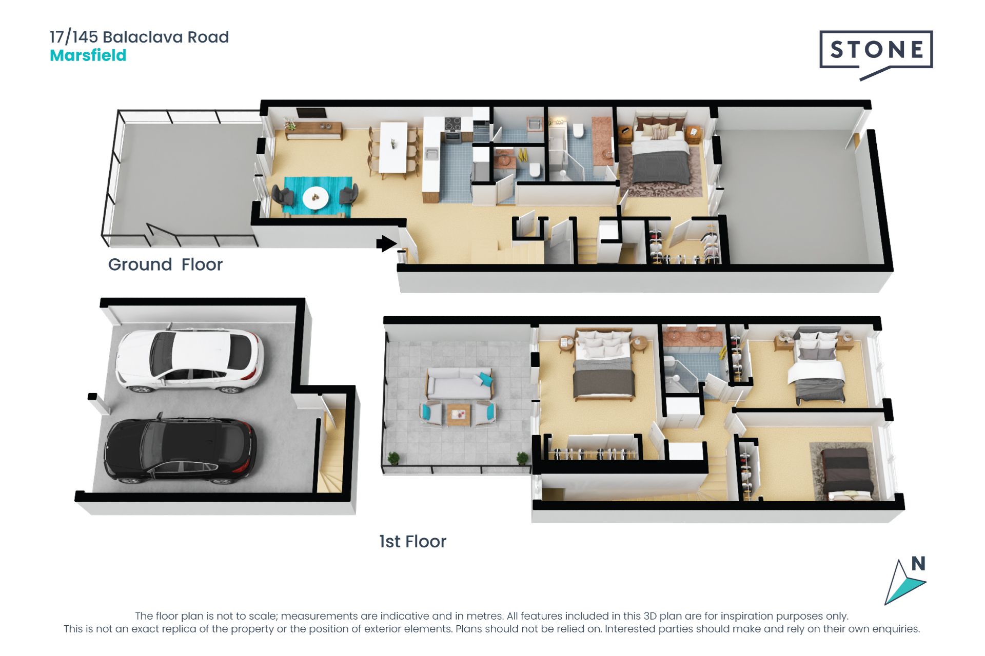 Modern Dual-Level Townhouse with Private Courtyards & Resort Amenities