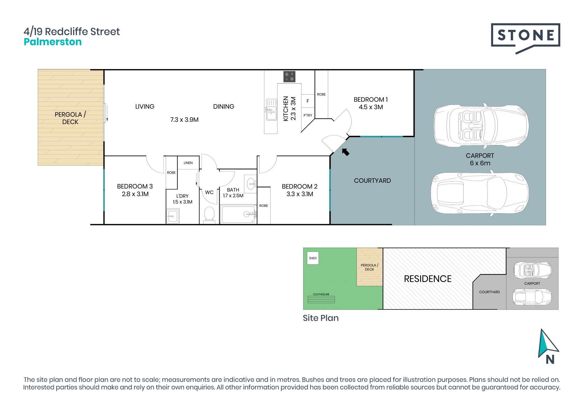 Three bedroom home with two undercover car spaces and low body corporate fees.