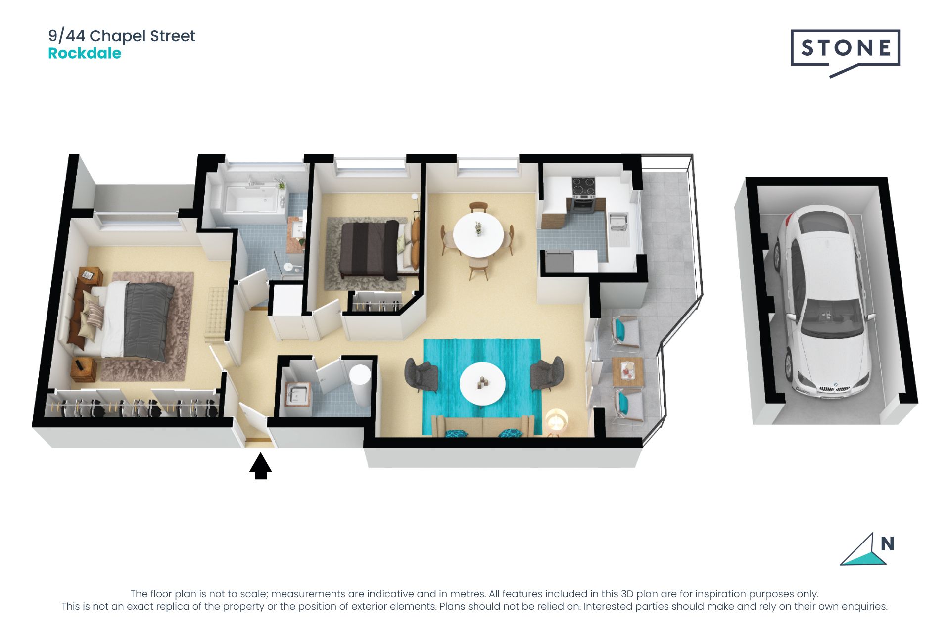 Top-floor unit in quiet central hub