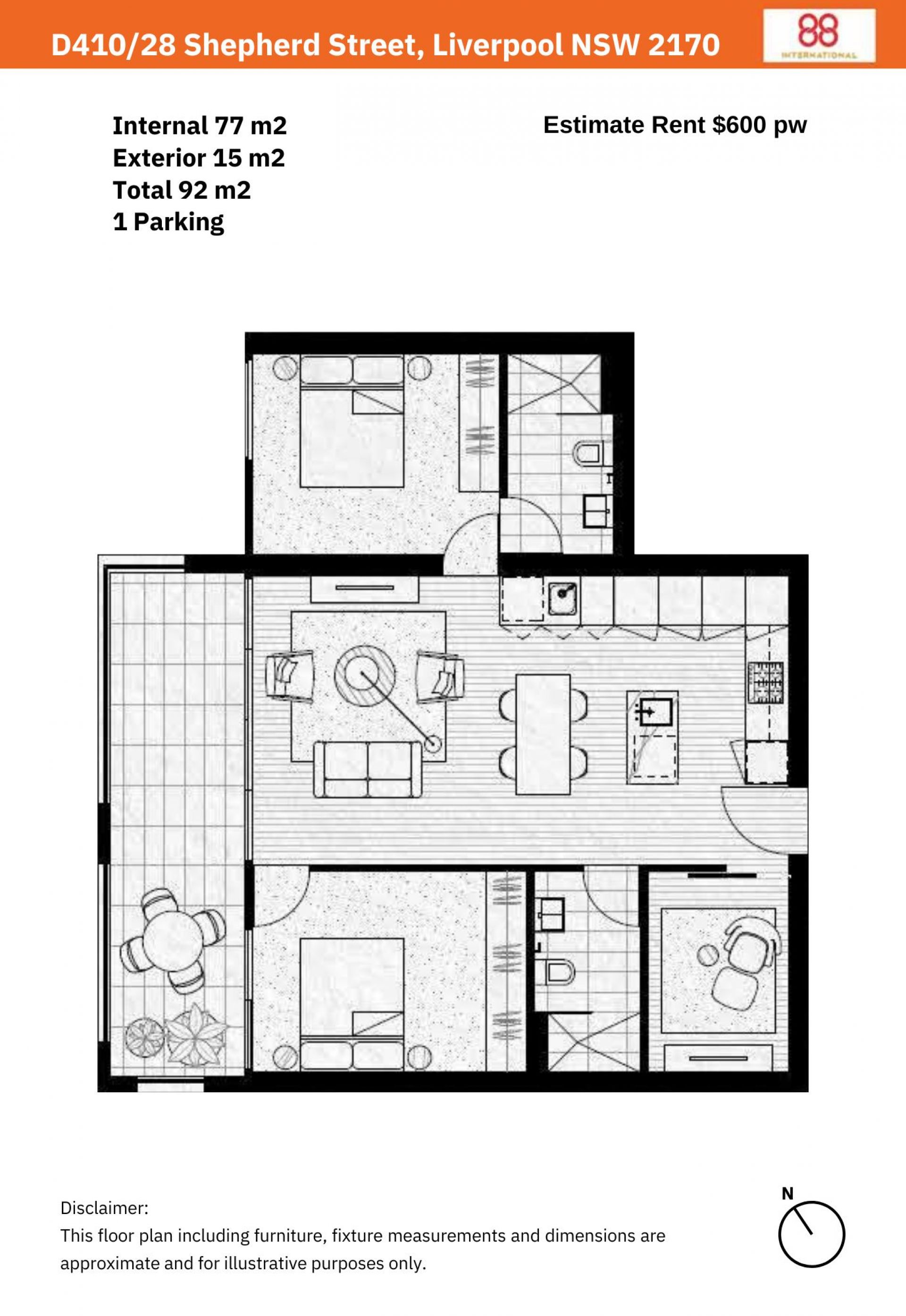 LUXURIOUS & CONVENIENT 2 BEDROOM + STUDY IN THE HEART OF LIVERPOOL