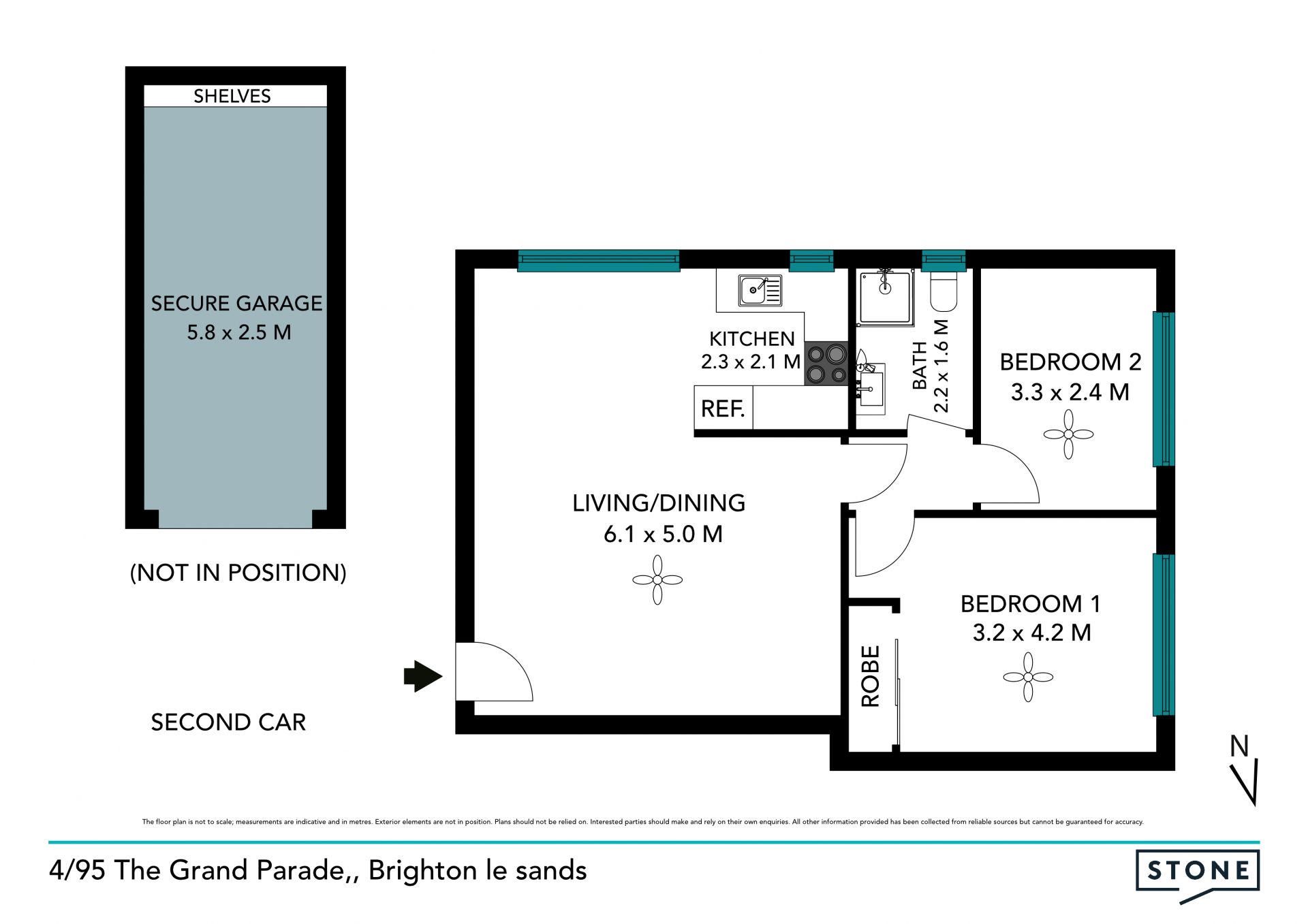 Inviting modernised unit right across from the beach
