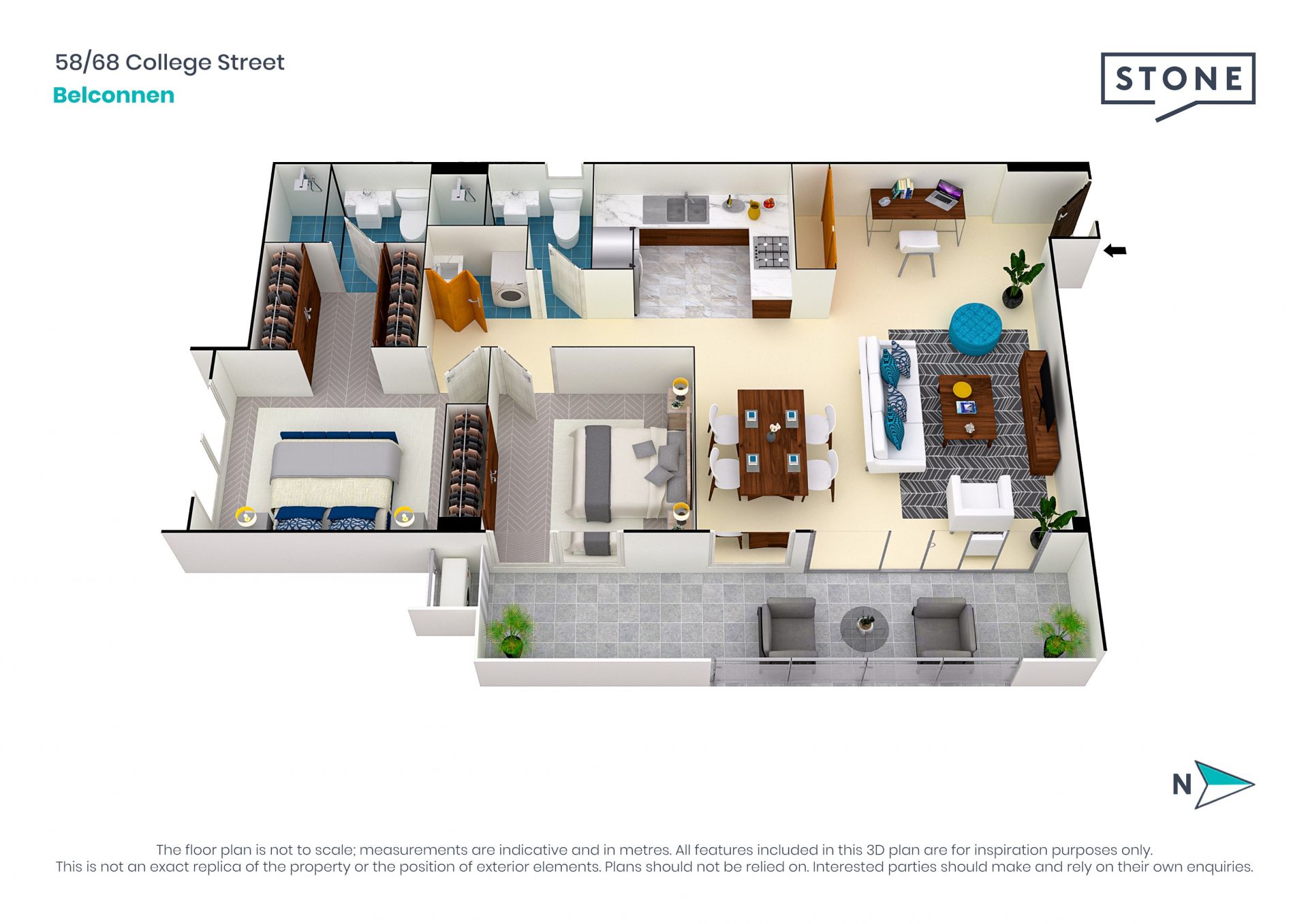Executive 2 bedroom apartment, largest in the complex!