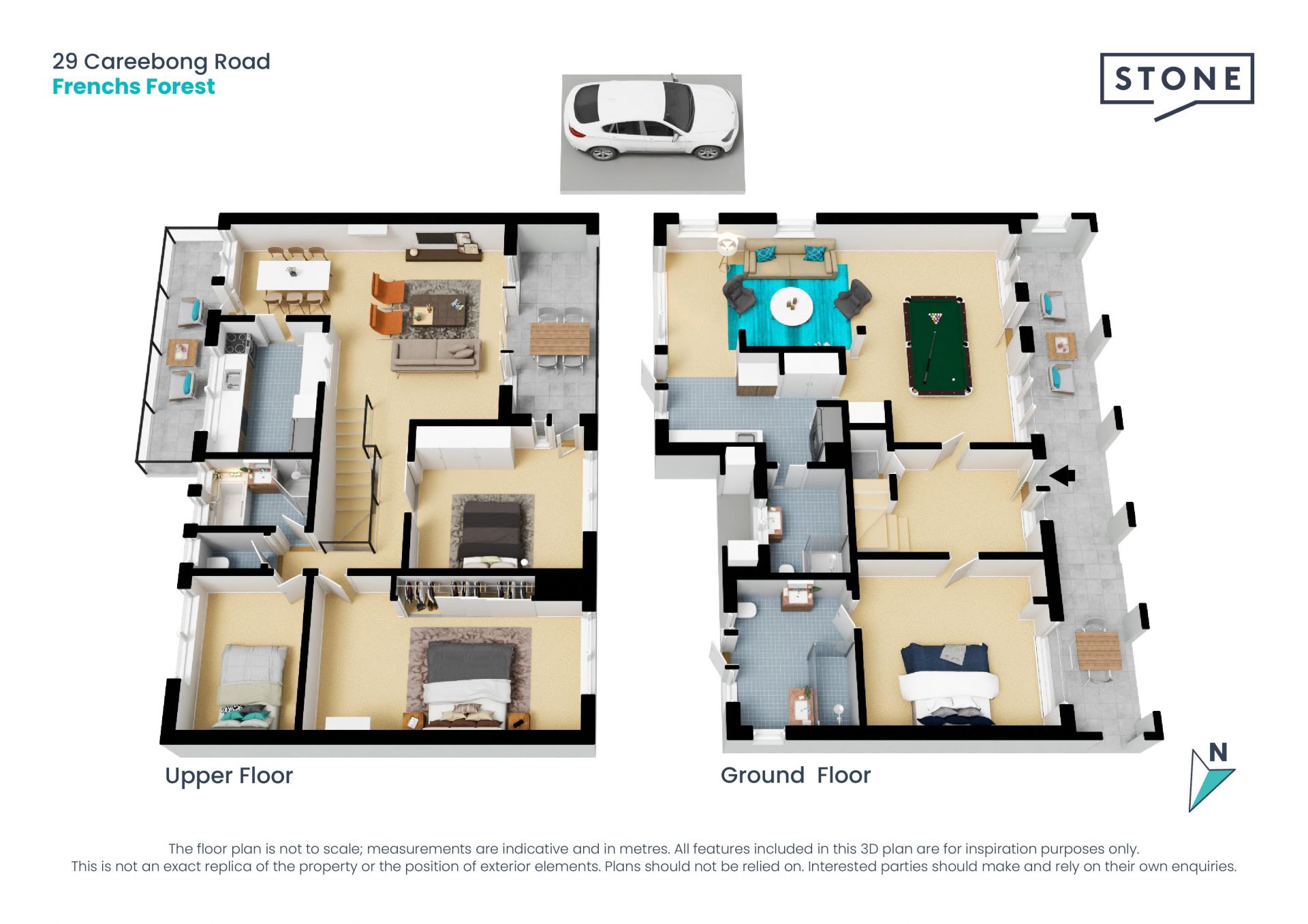Family oasis on near level lawn adjoining reserve
