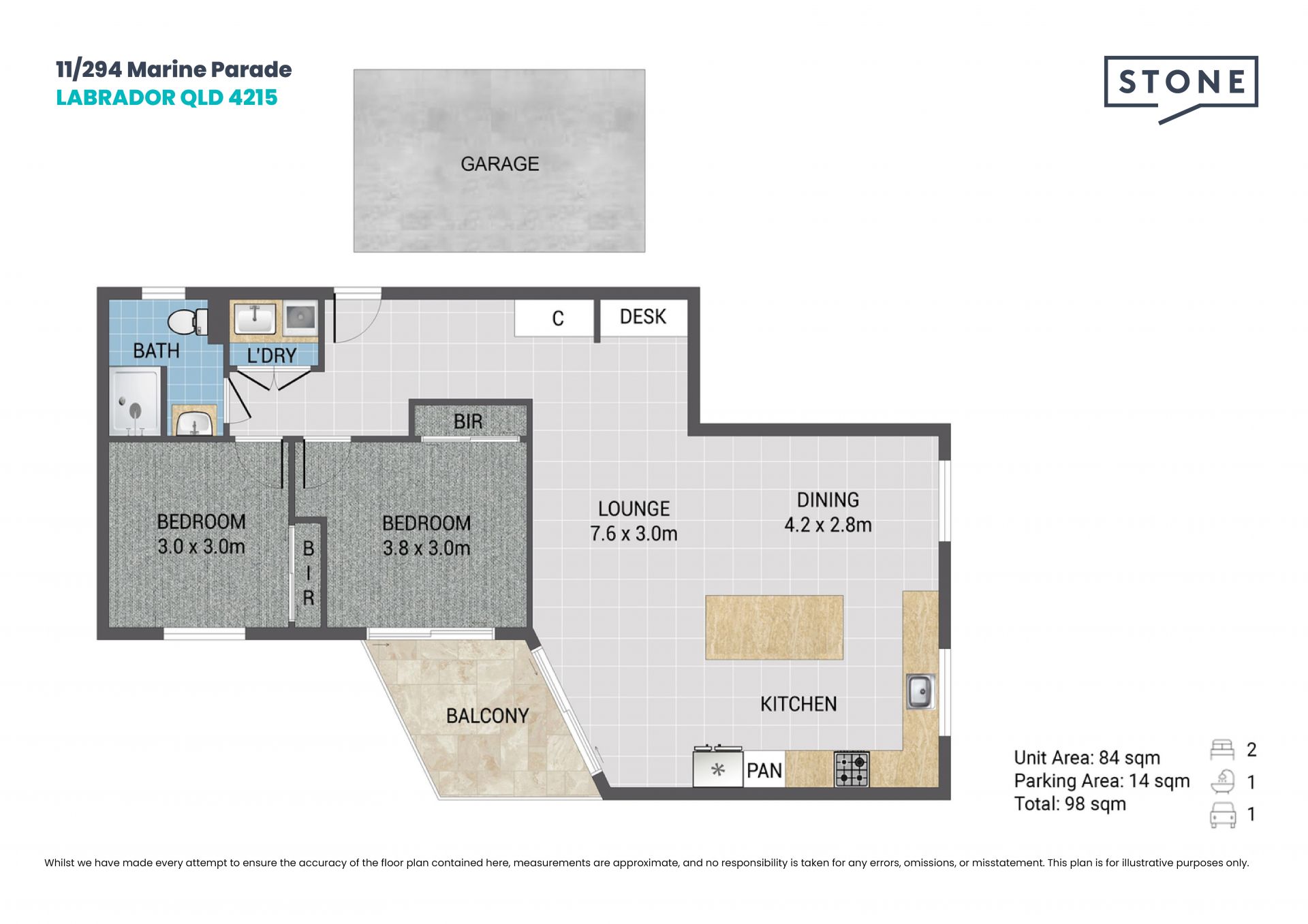Fully Renovated Apartment with Broadwater Views