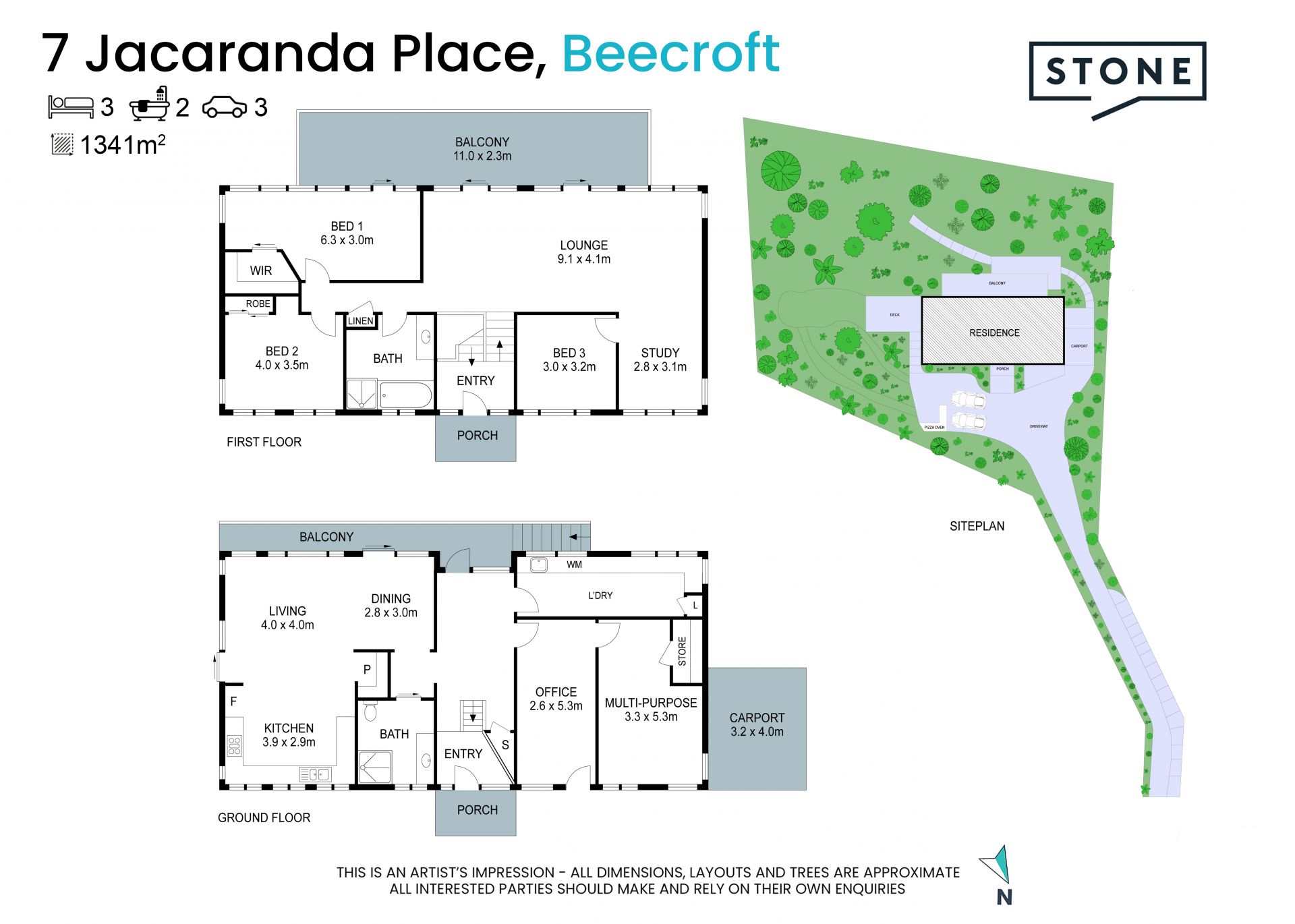 Three bedroom plus study, east side family home on 1,341sqm in Beecroft Primary Catchment