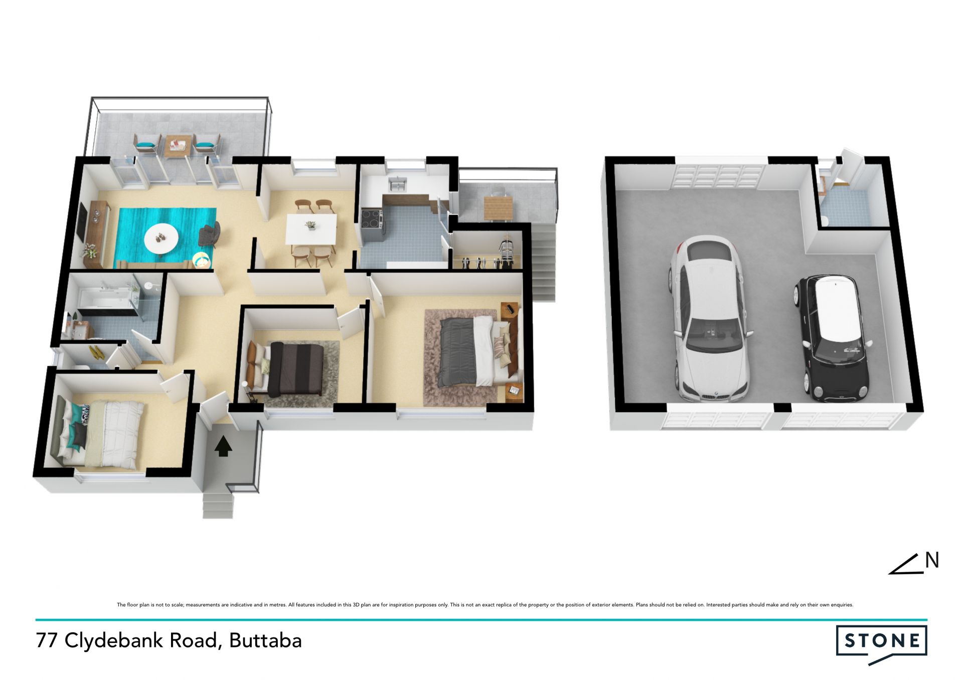 A renovated escape 300m from the lake