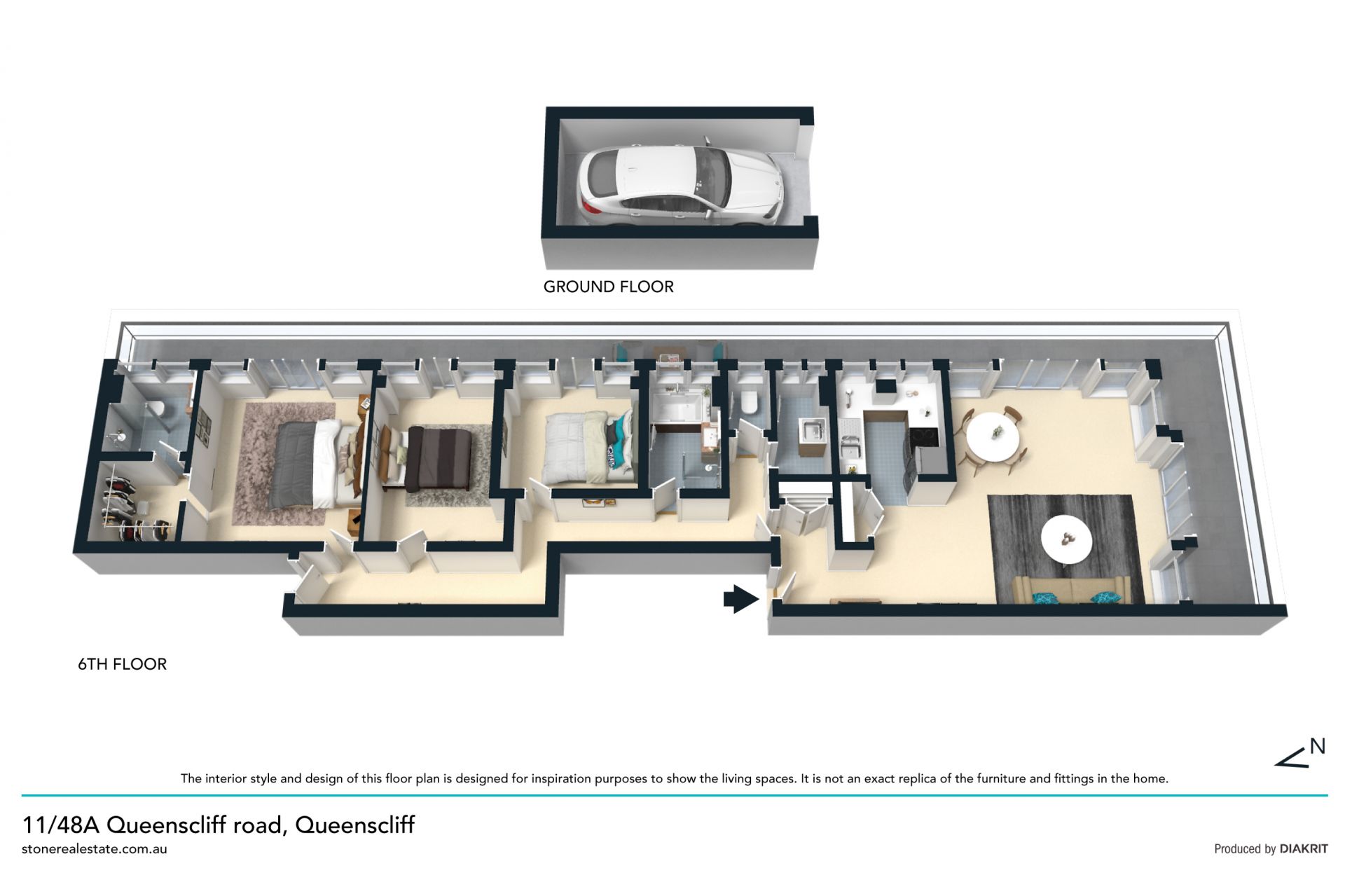 Spacious direct beachfront setting