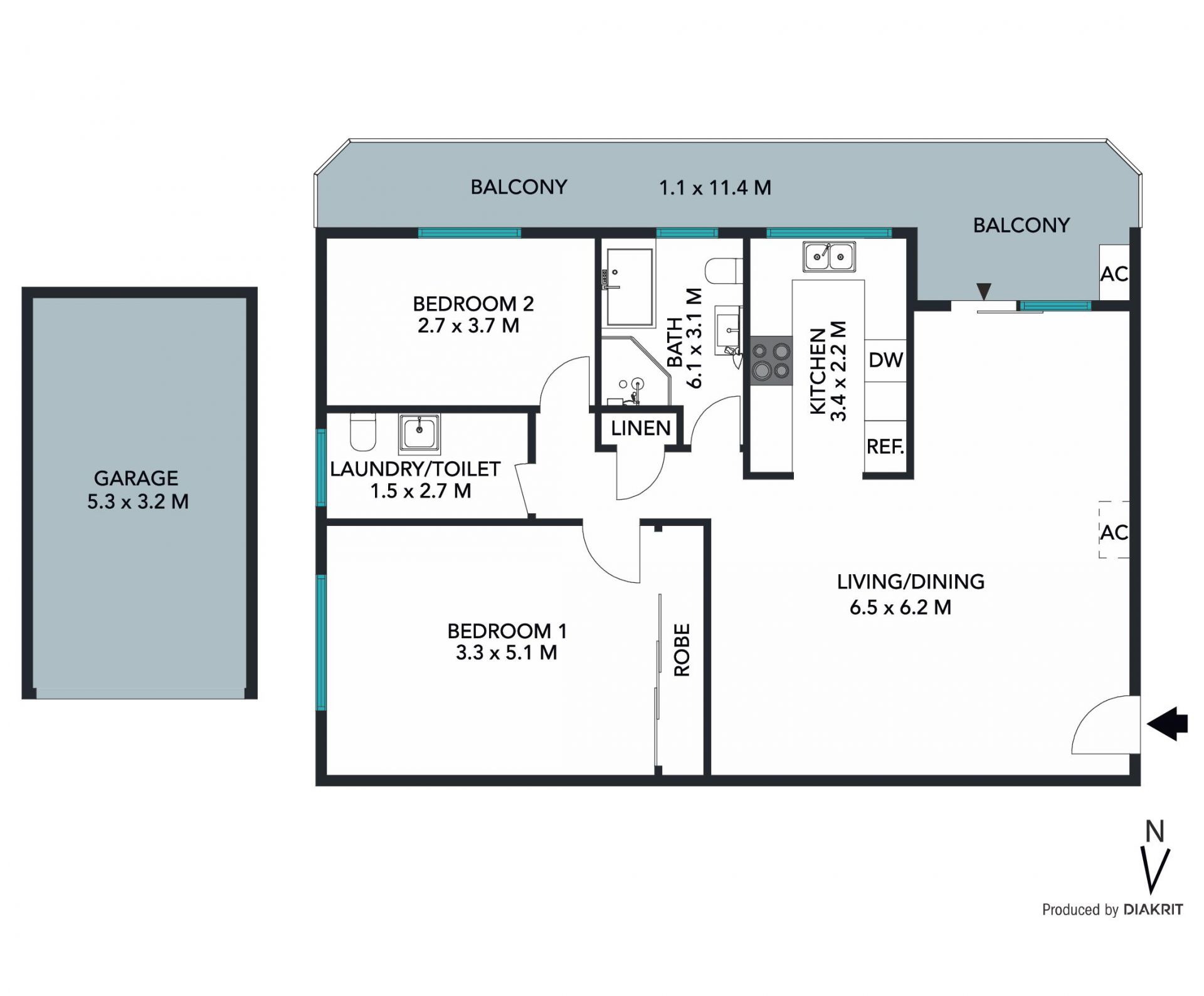 Peaceful retreat with a generous 120sqm of internal living space