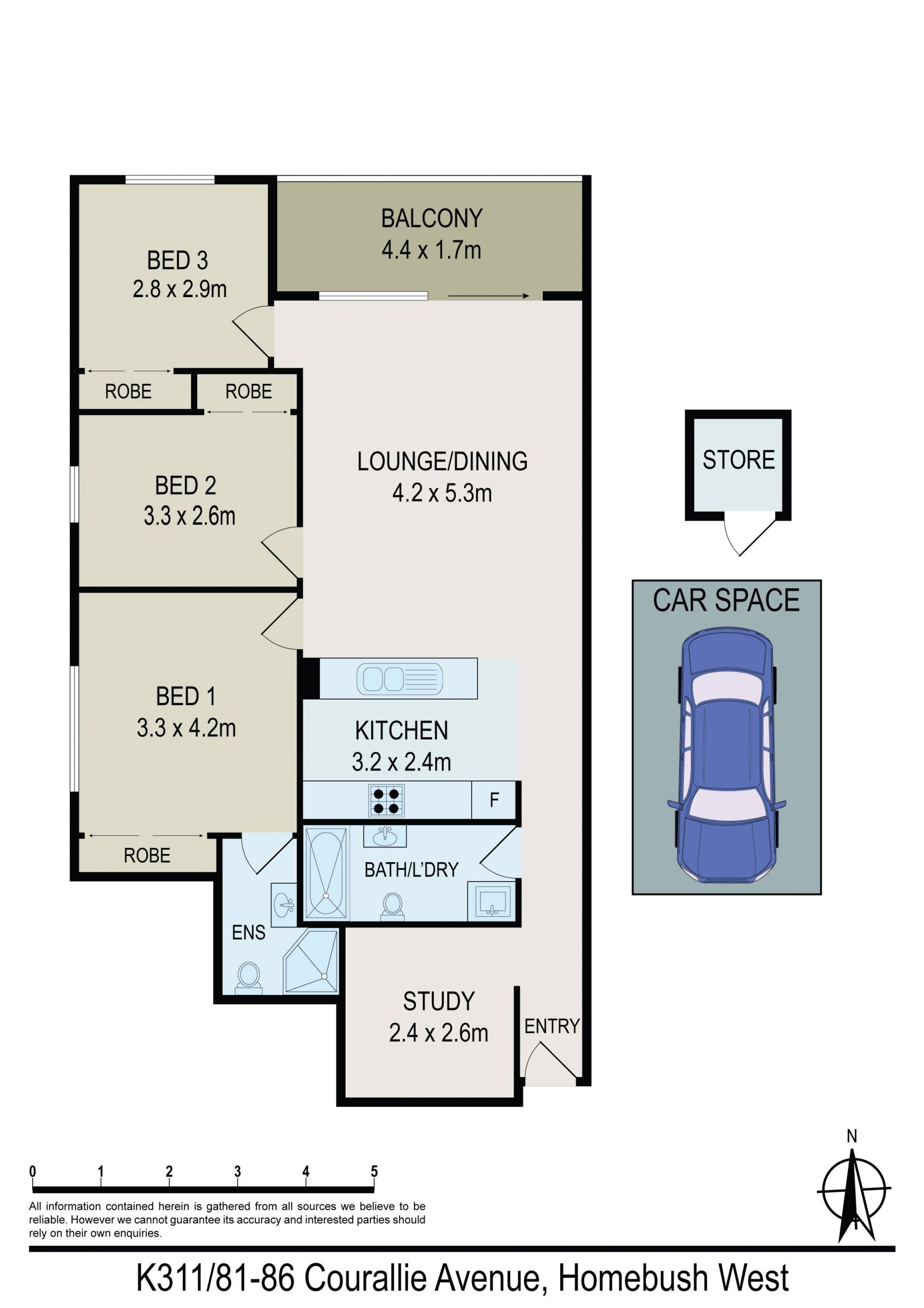 Nearly Brand New Generous North Facing Modern Apartment