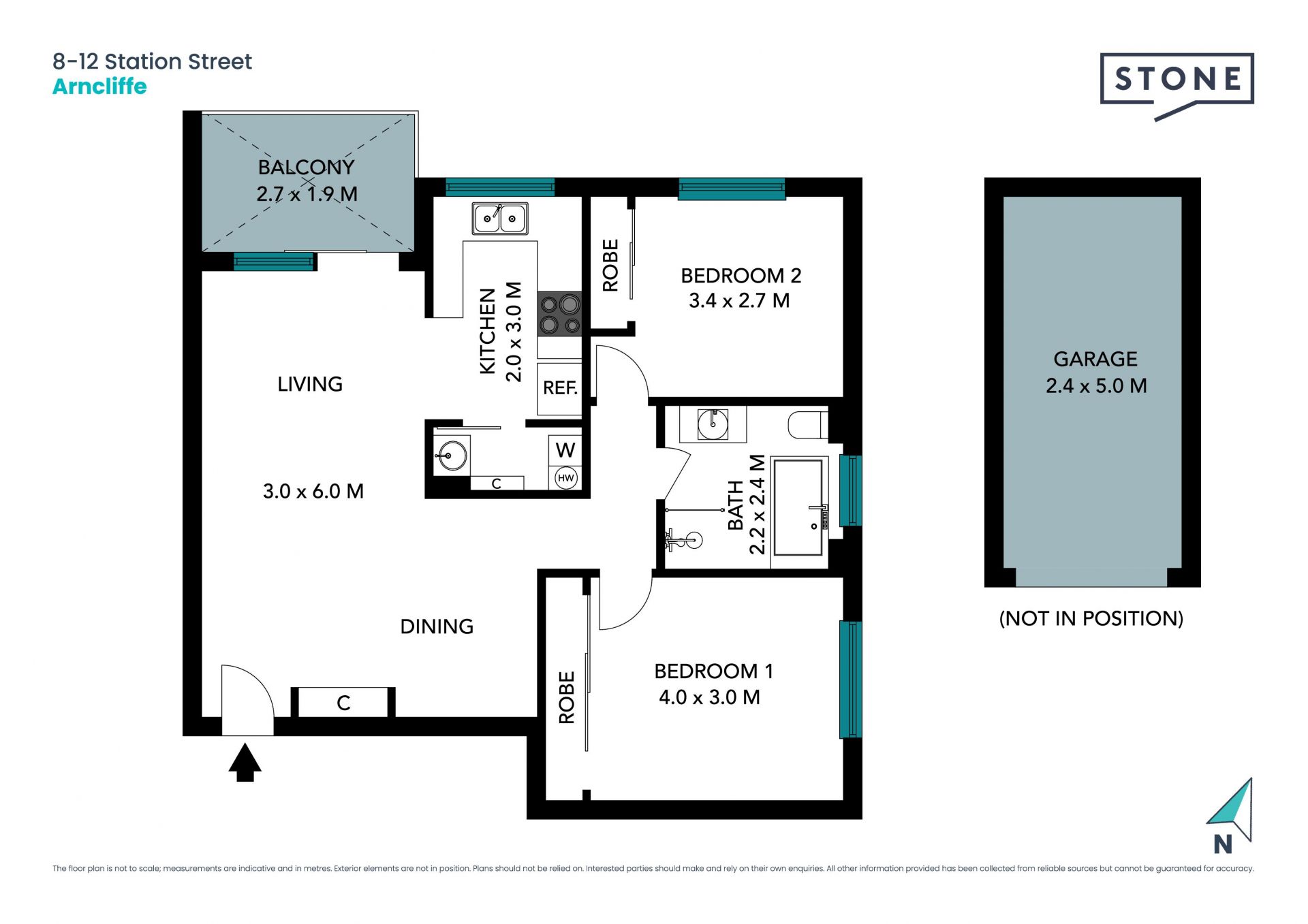 Modernised unit with views in village hub
