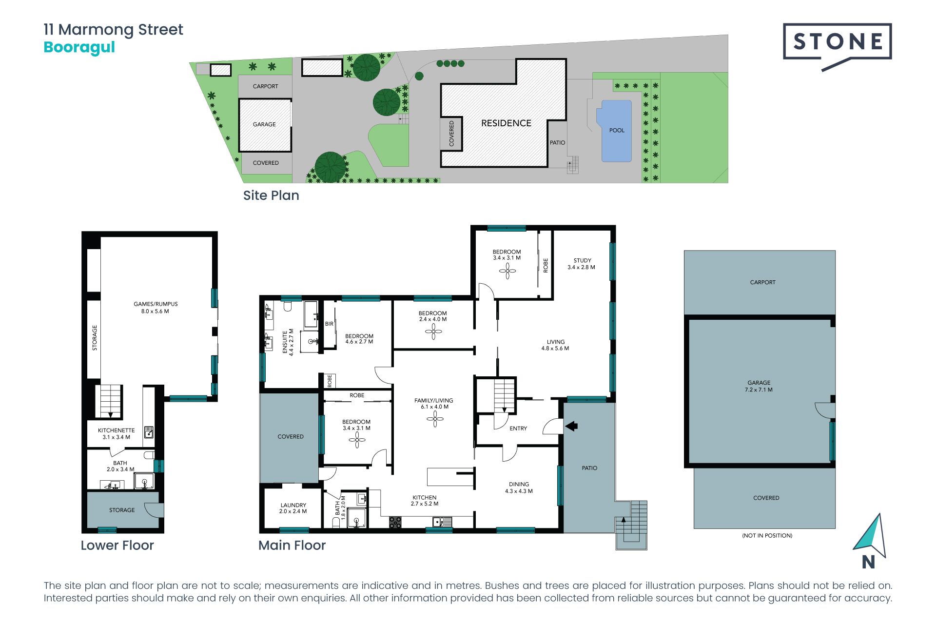 Space and water views with development potential