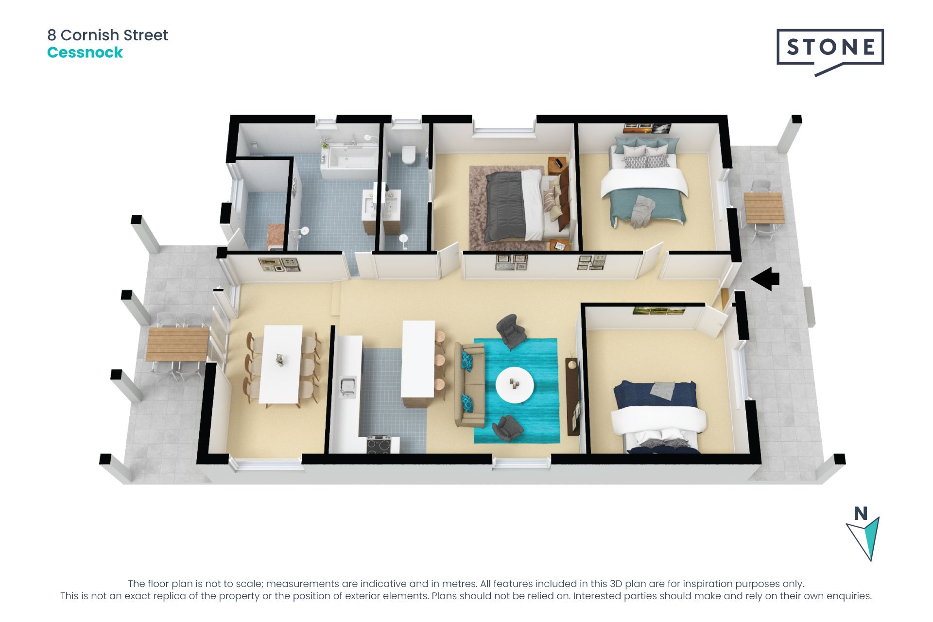 3 Bedroom home with dream updates