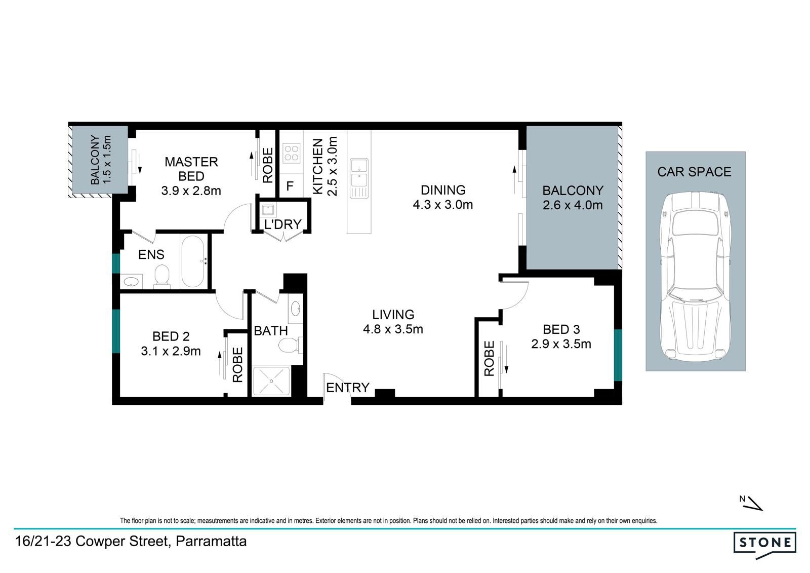 Spacious 3 Bedroom Apartment in Great Location